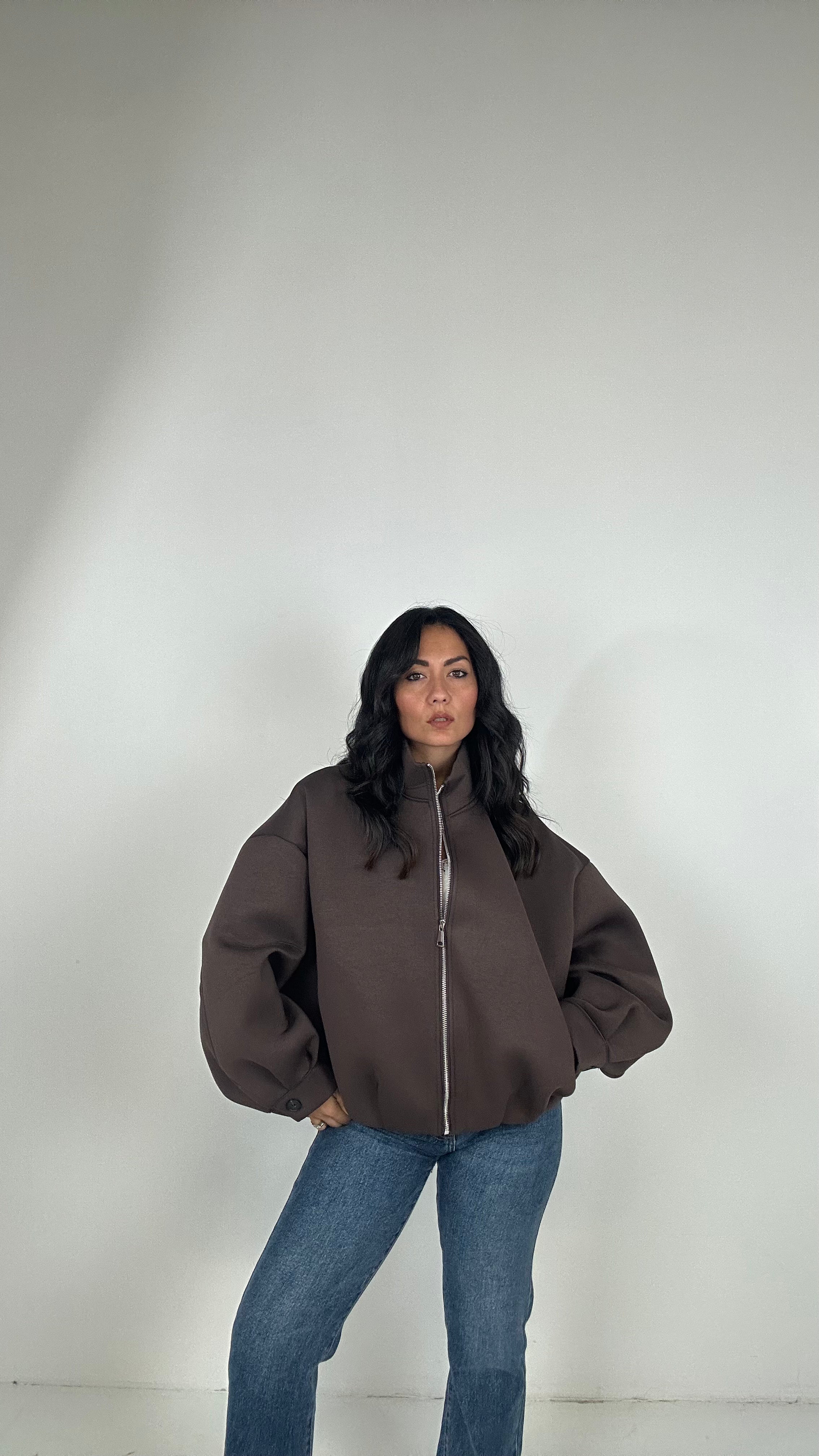 Bomber NEOPRENE - MARRONE