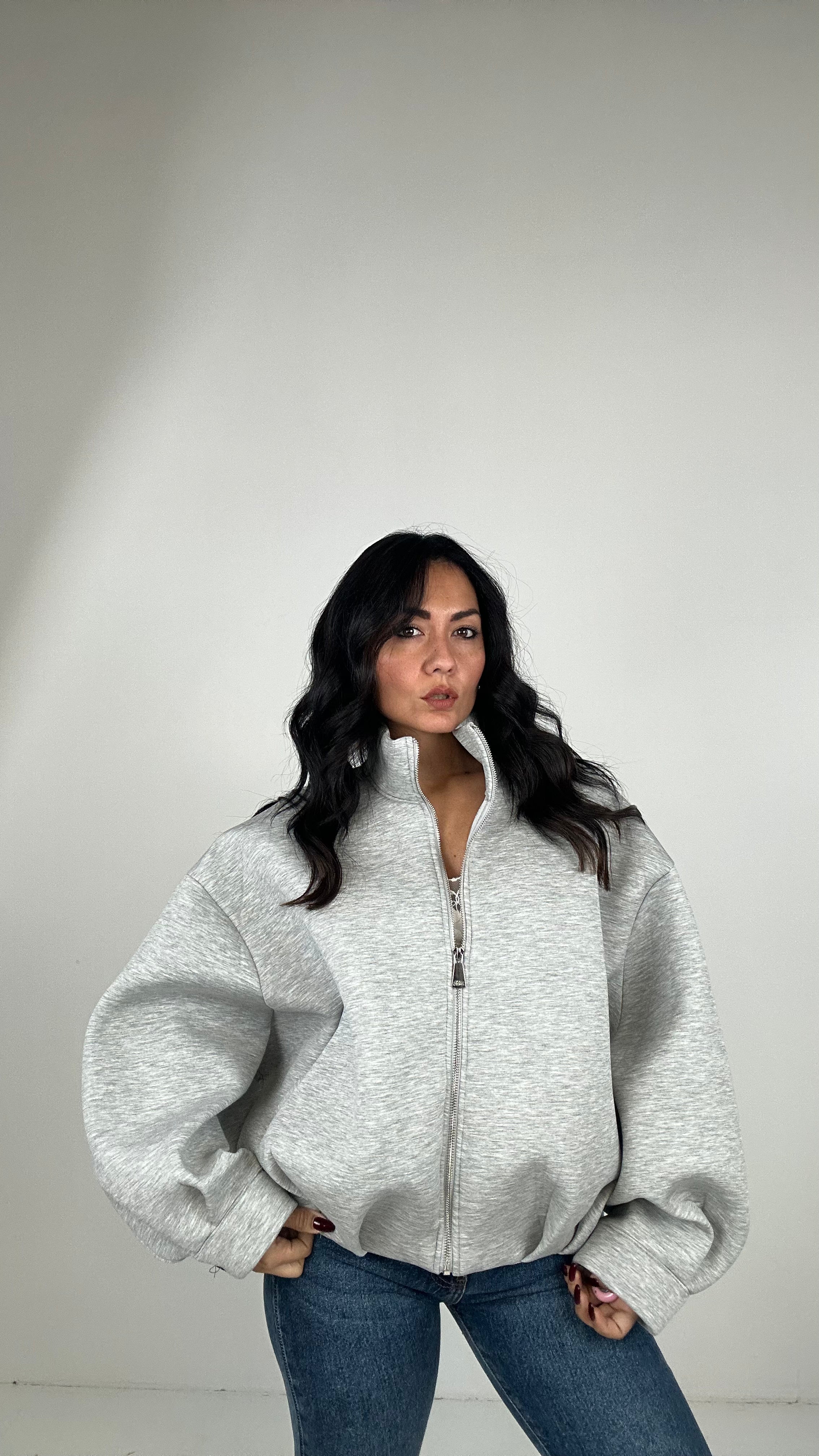 Bomber NEOPRENE - GRIGIO