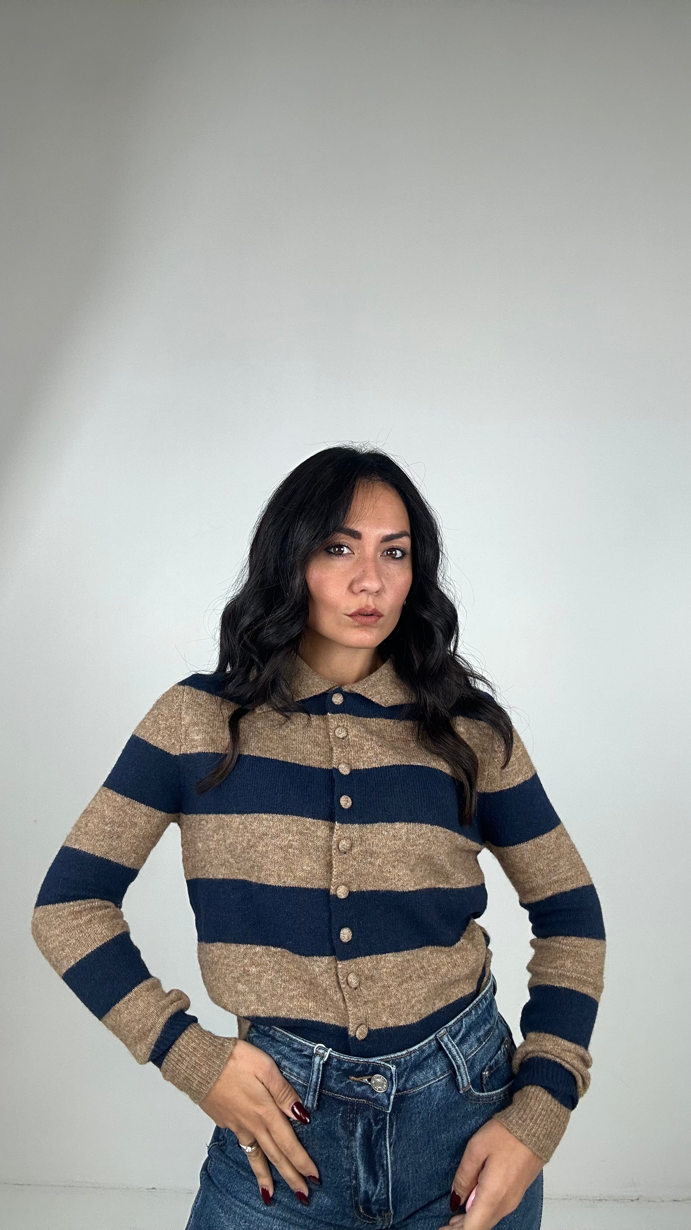 Polo CARDIGAN - CAMMELLO