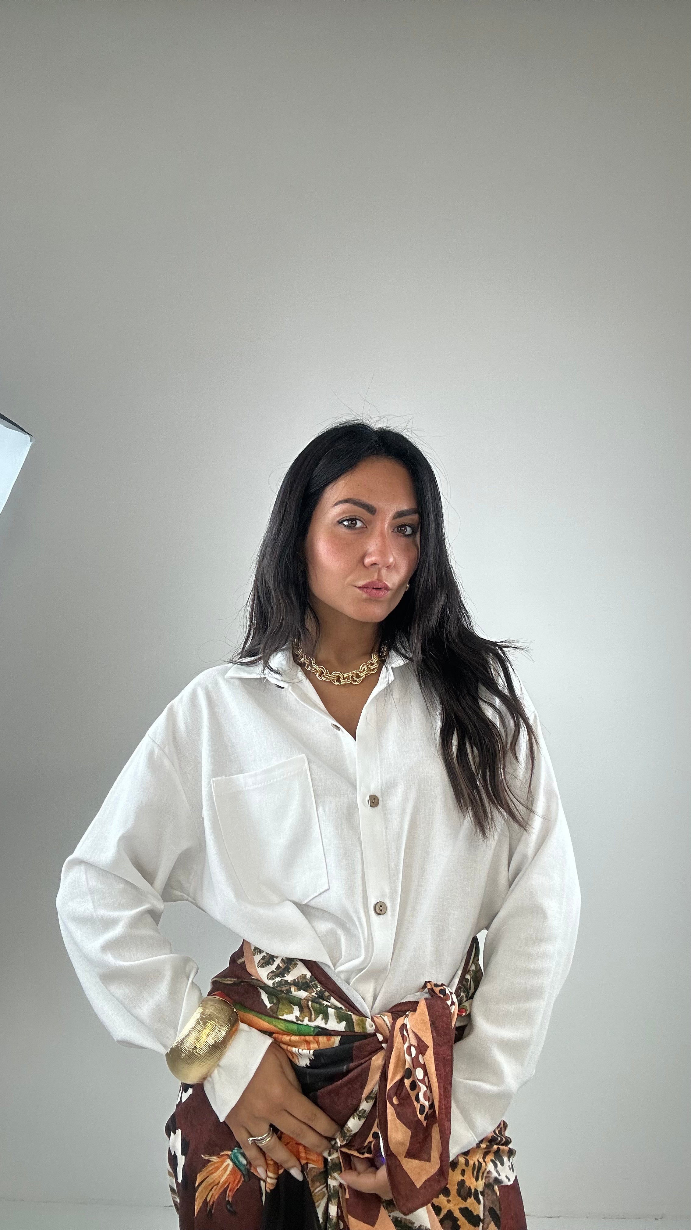 Camicia LINO - BIANCO