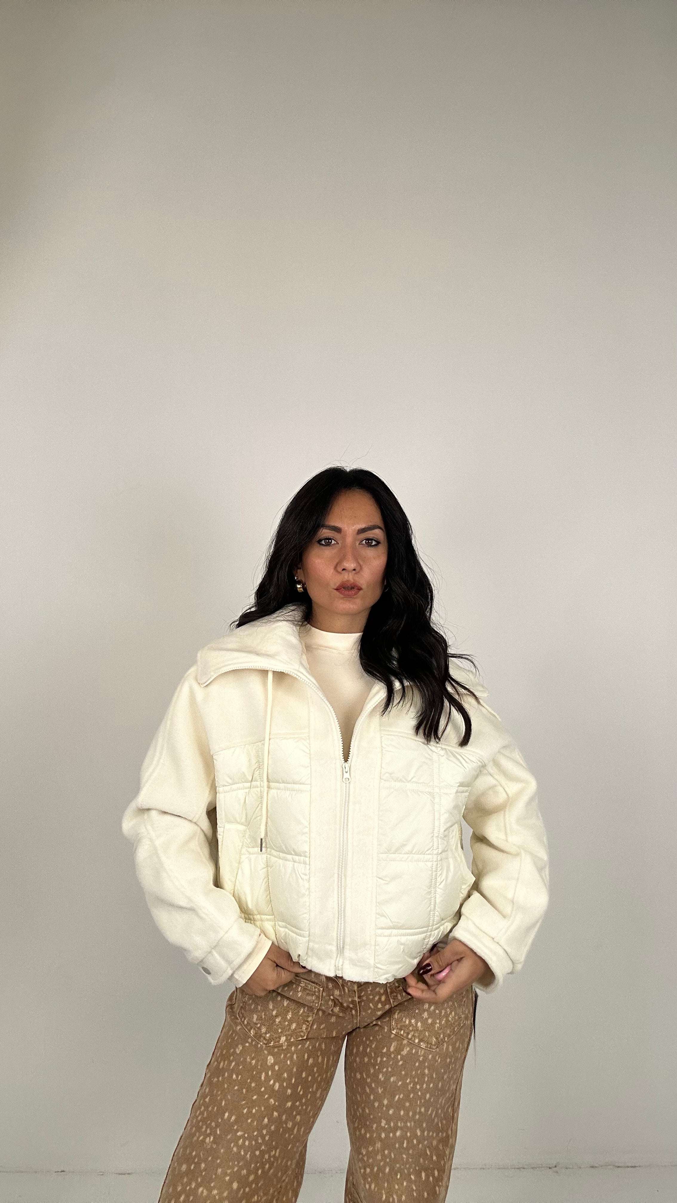 Giubbino PANNO E BOMBER - PANNA