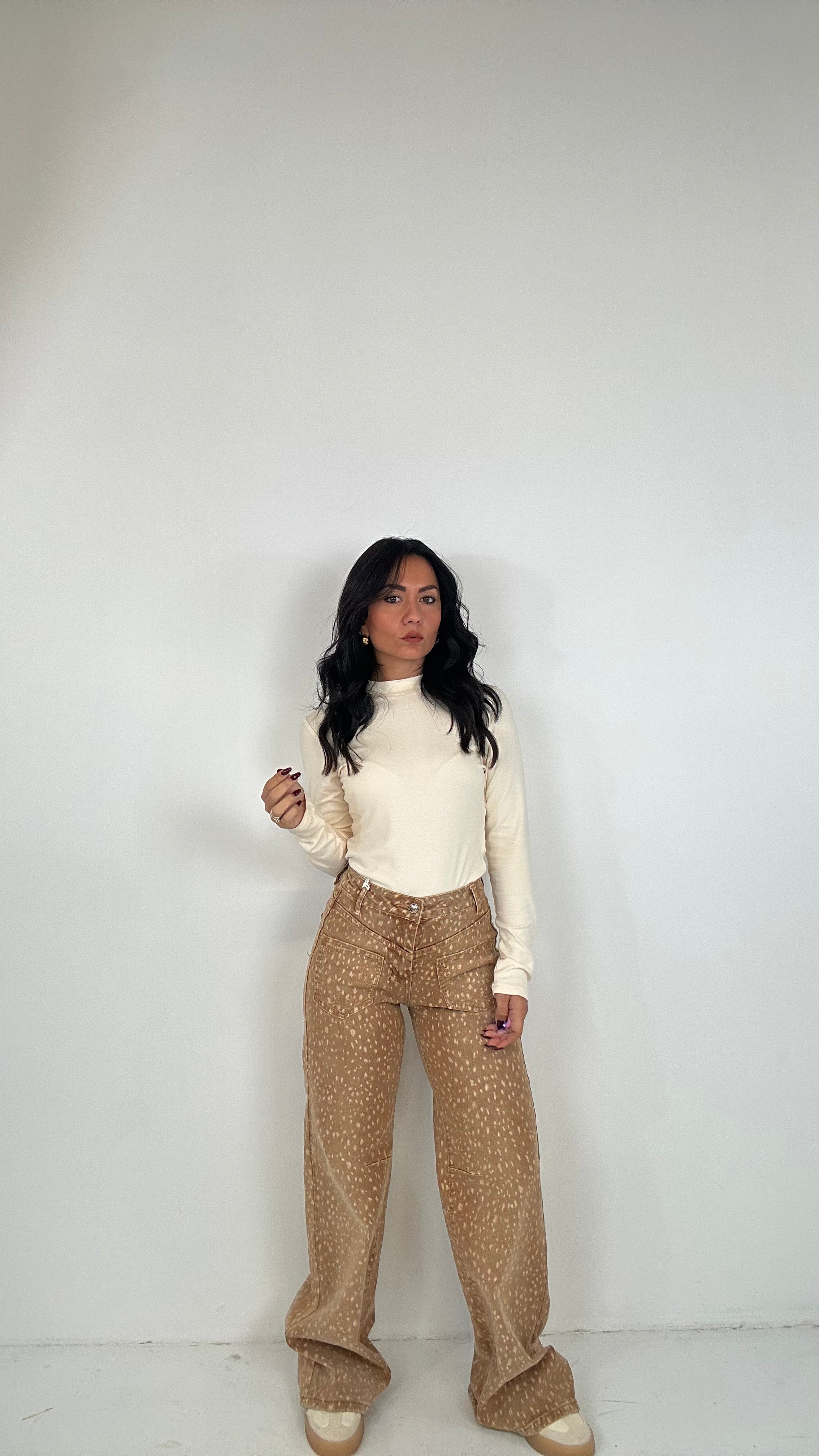 Jeans BAMBI - BEIGE