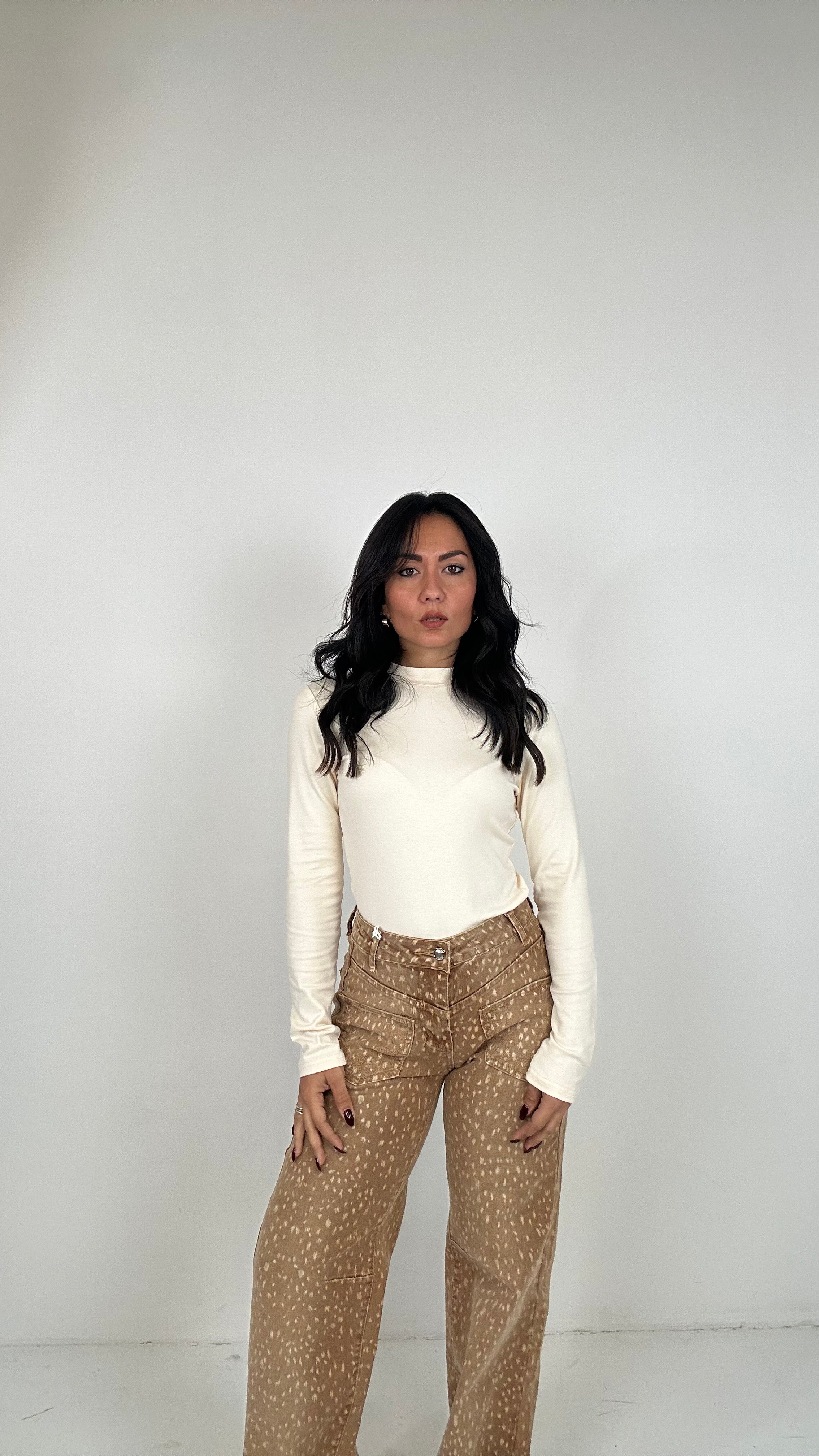 Jeans BAMBI - BEIGE