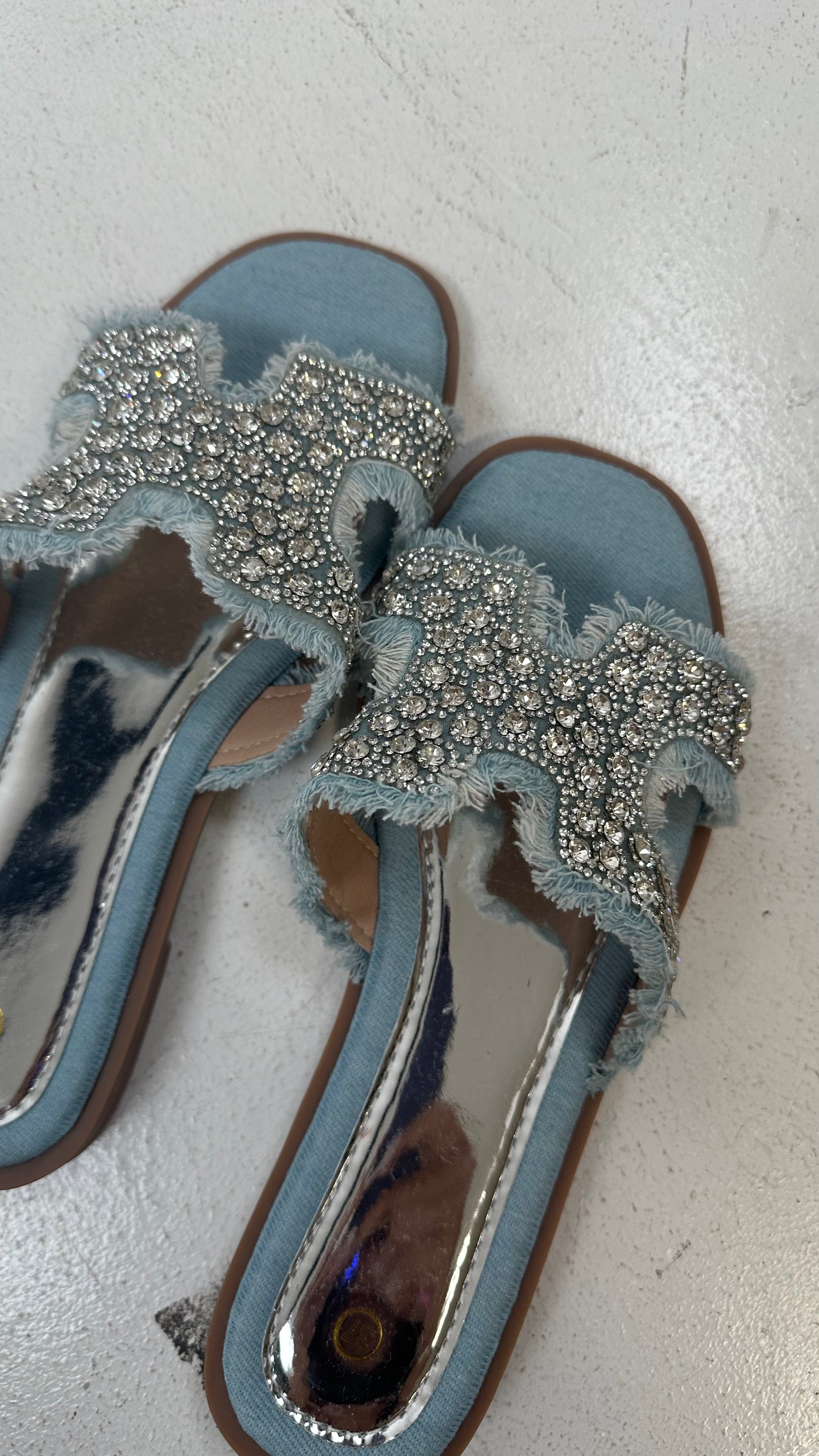 Ciabattina STRASS JEANS - JEANS