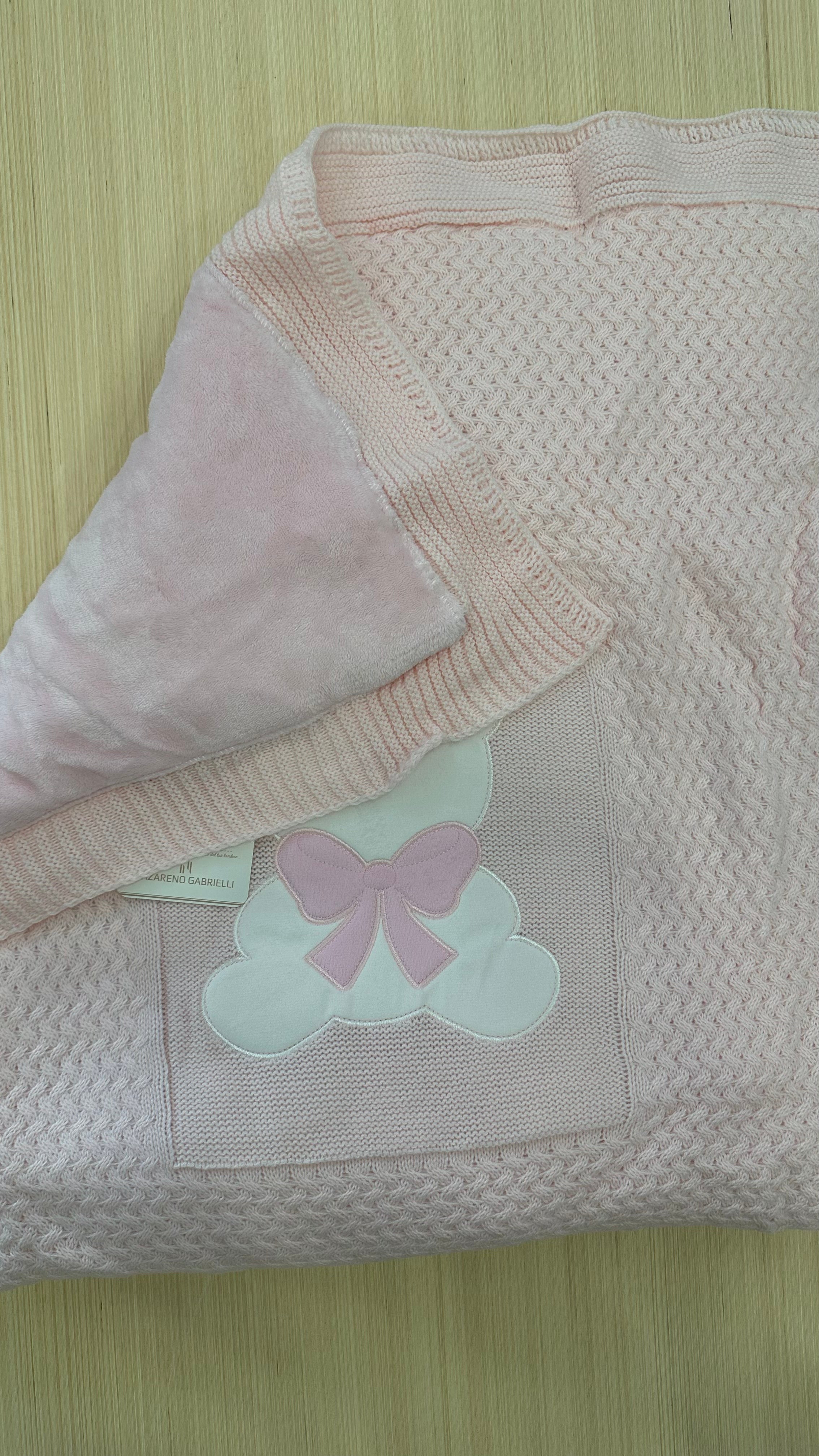Piumoncino ORSO FIOCCO 70X80 - ROSA
