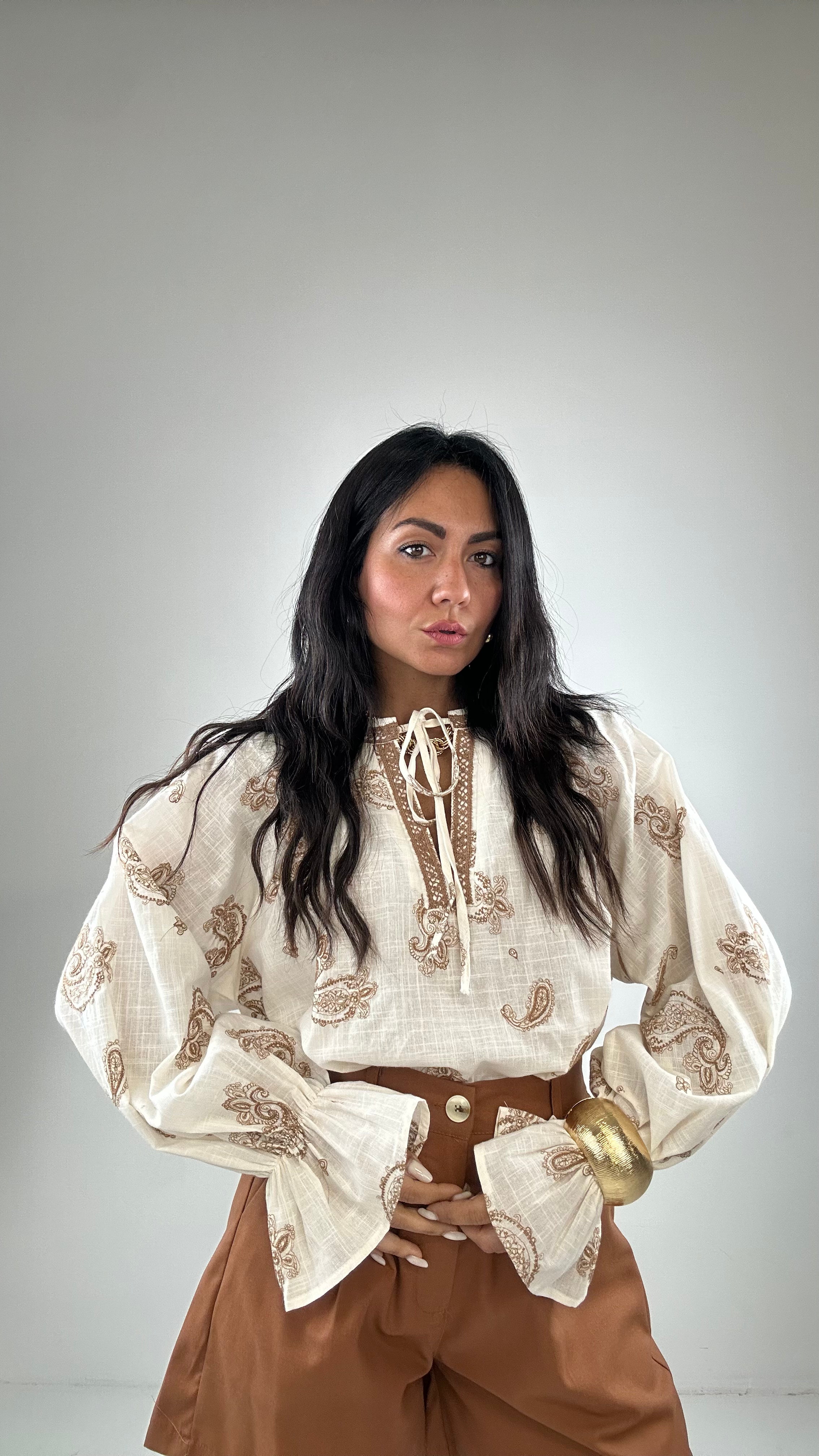 Blusa ORIENTALE - CAMMELLO