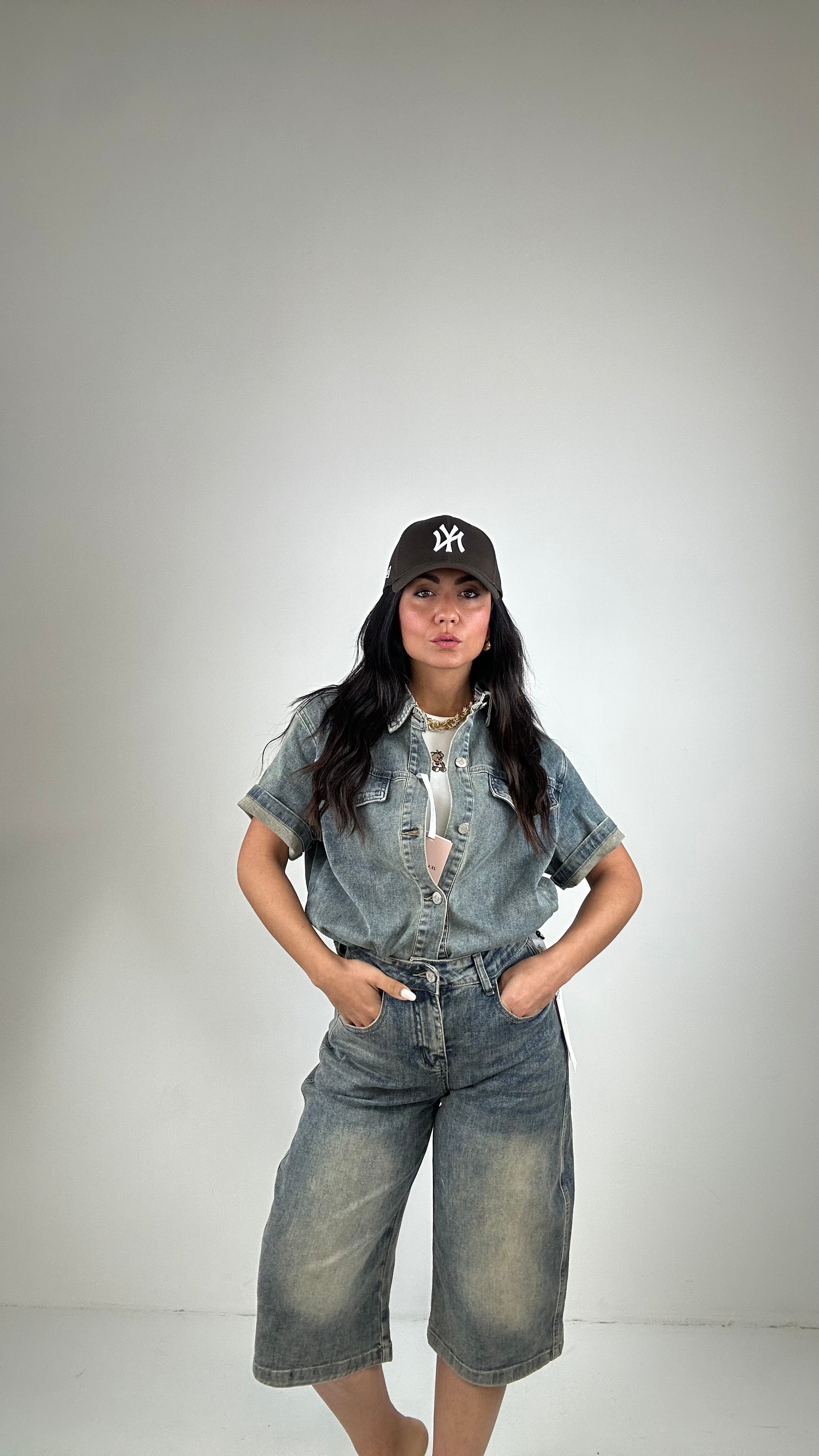 Completo DENIM CON BERMUDA - JEANS