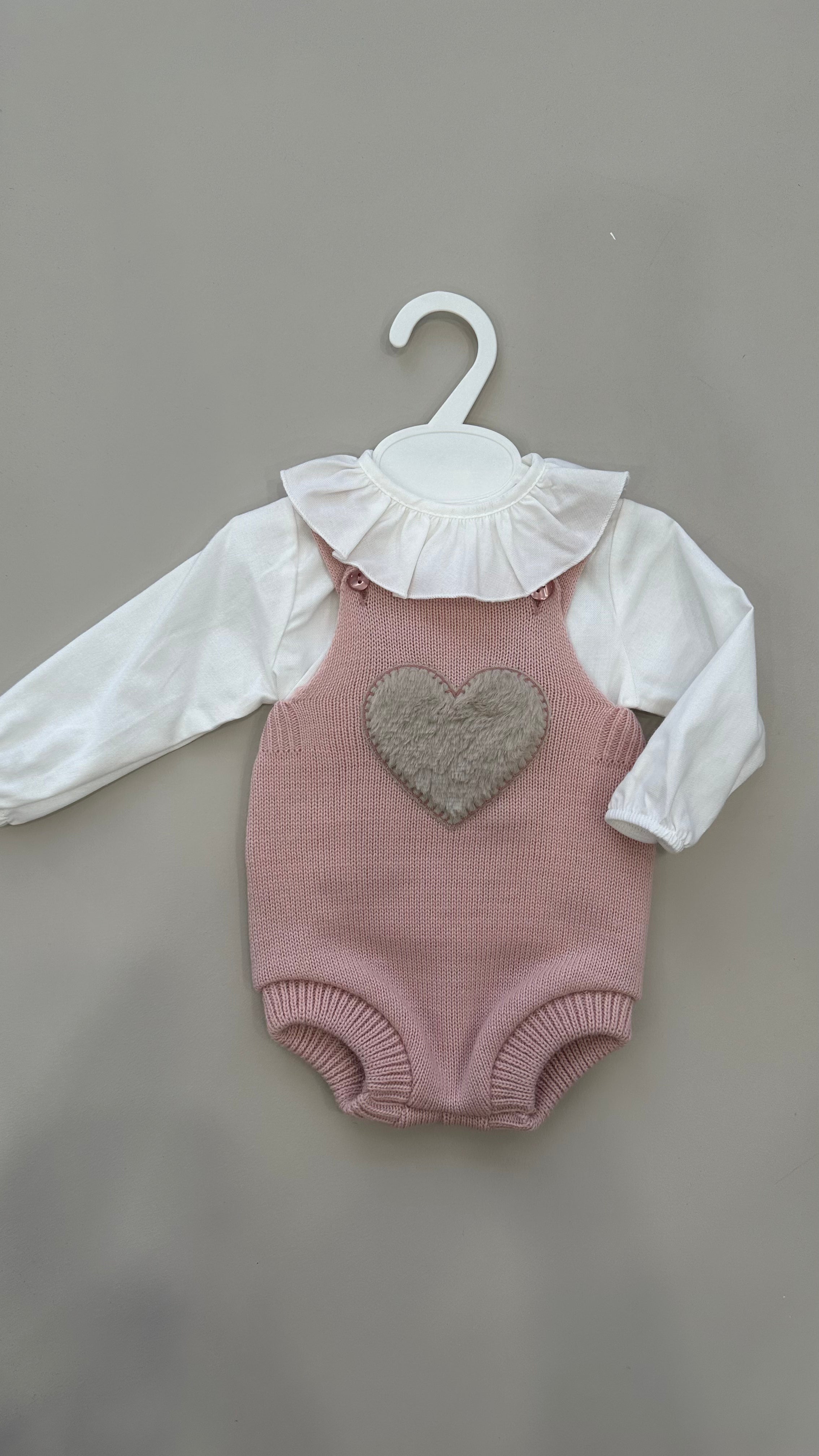 Pagliaccetto CUORE PELLICCIOSO 0-6M - ROSA