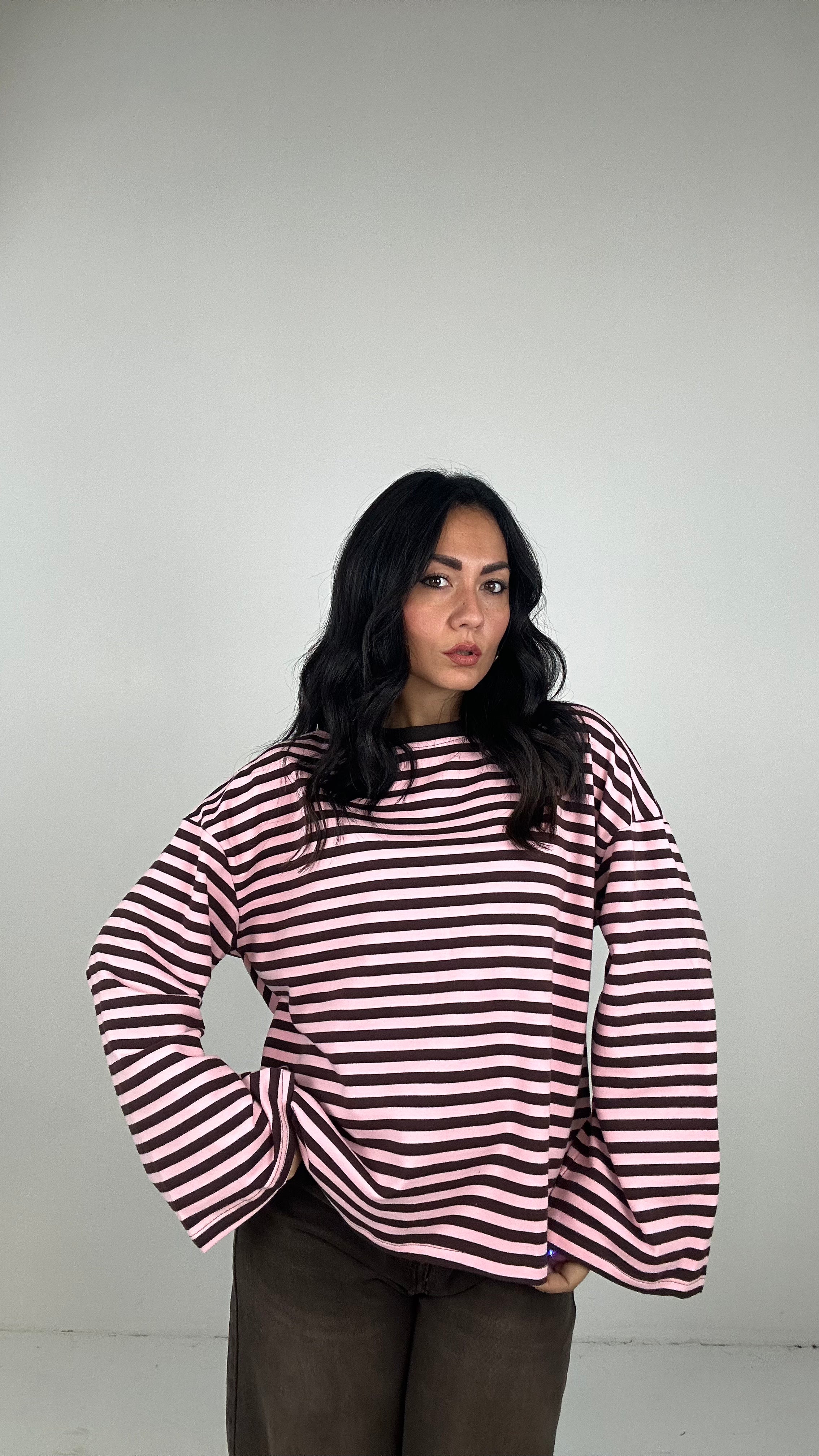 Maglia RIGHE JE SUIS - ROSA