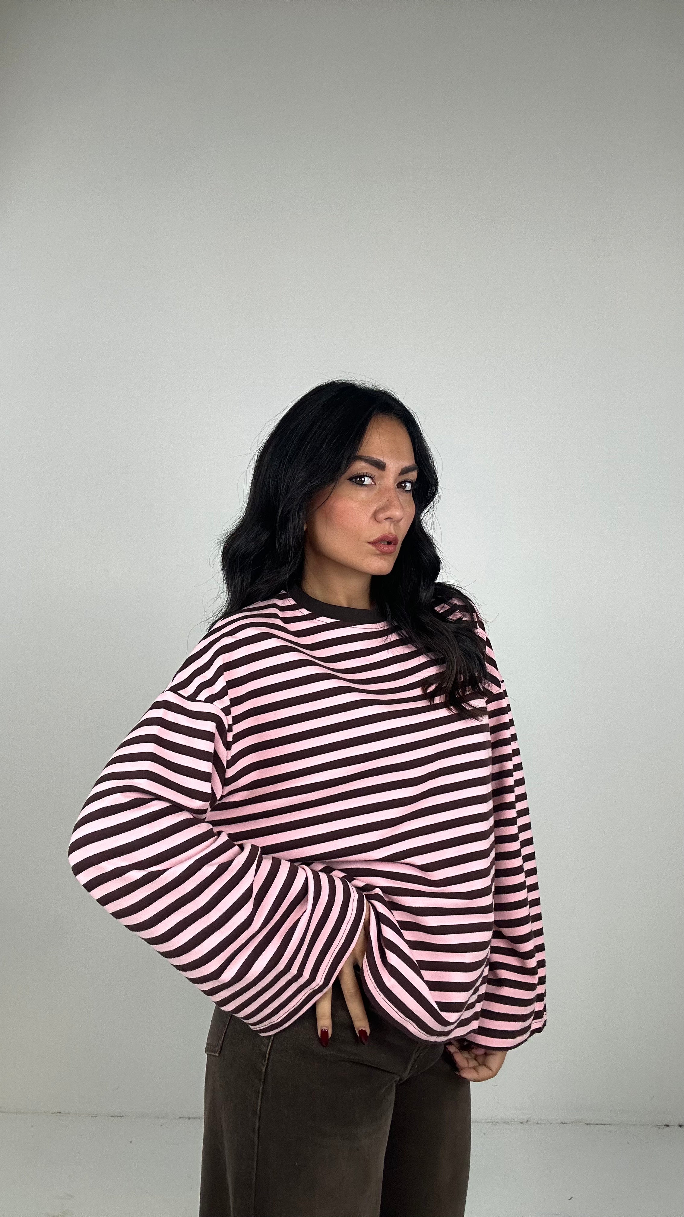 Maglia RIGHE JE SUIS - ROSA