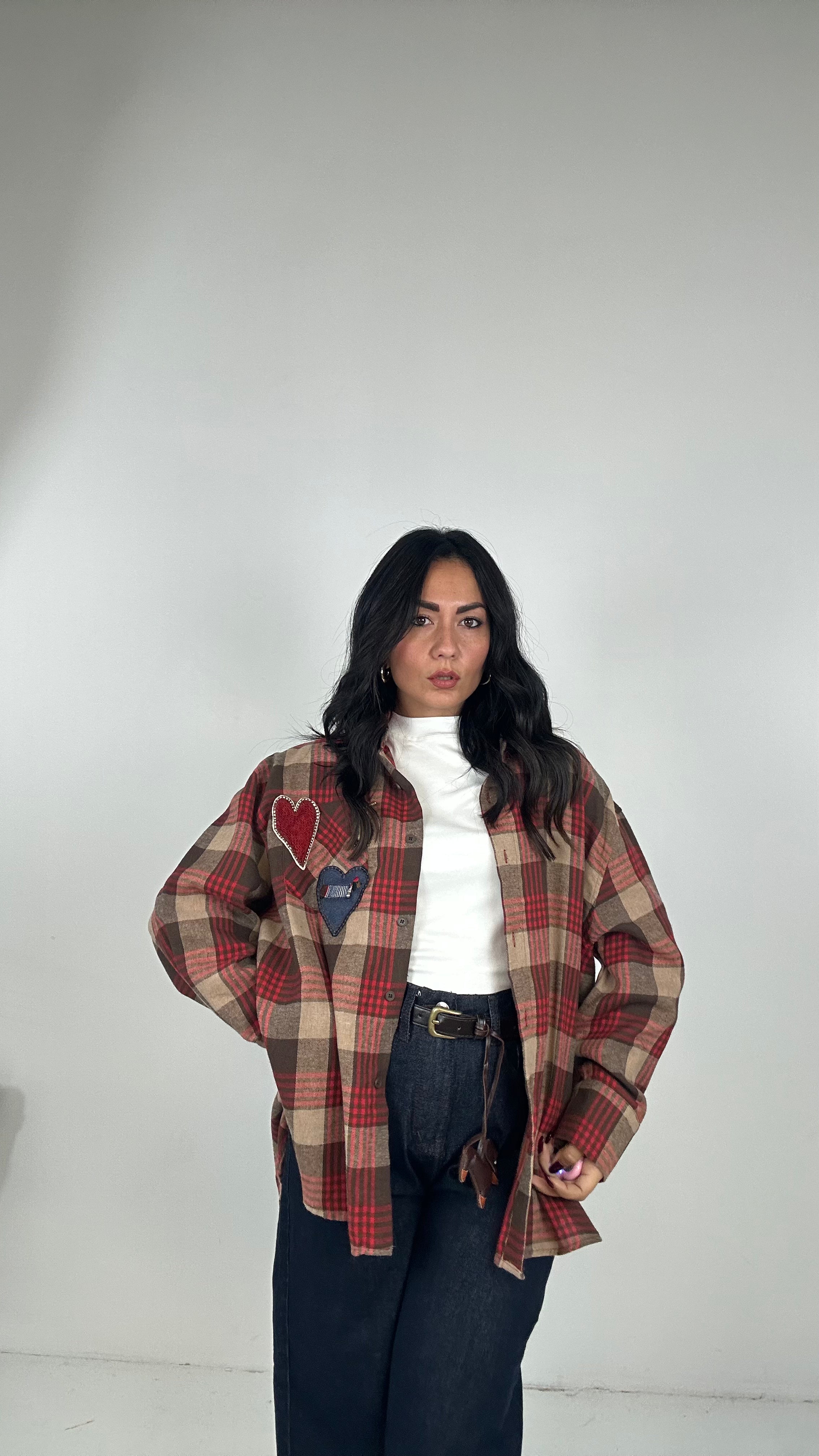 Camicia QUADRI DAMA - ROSSO