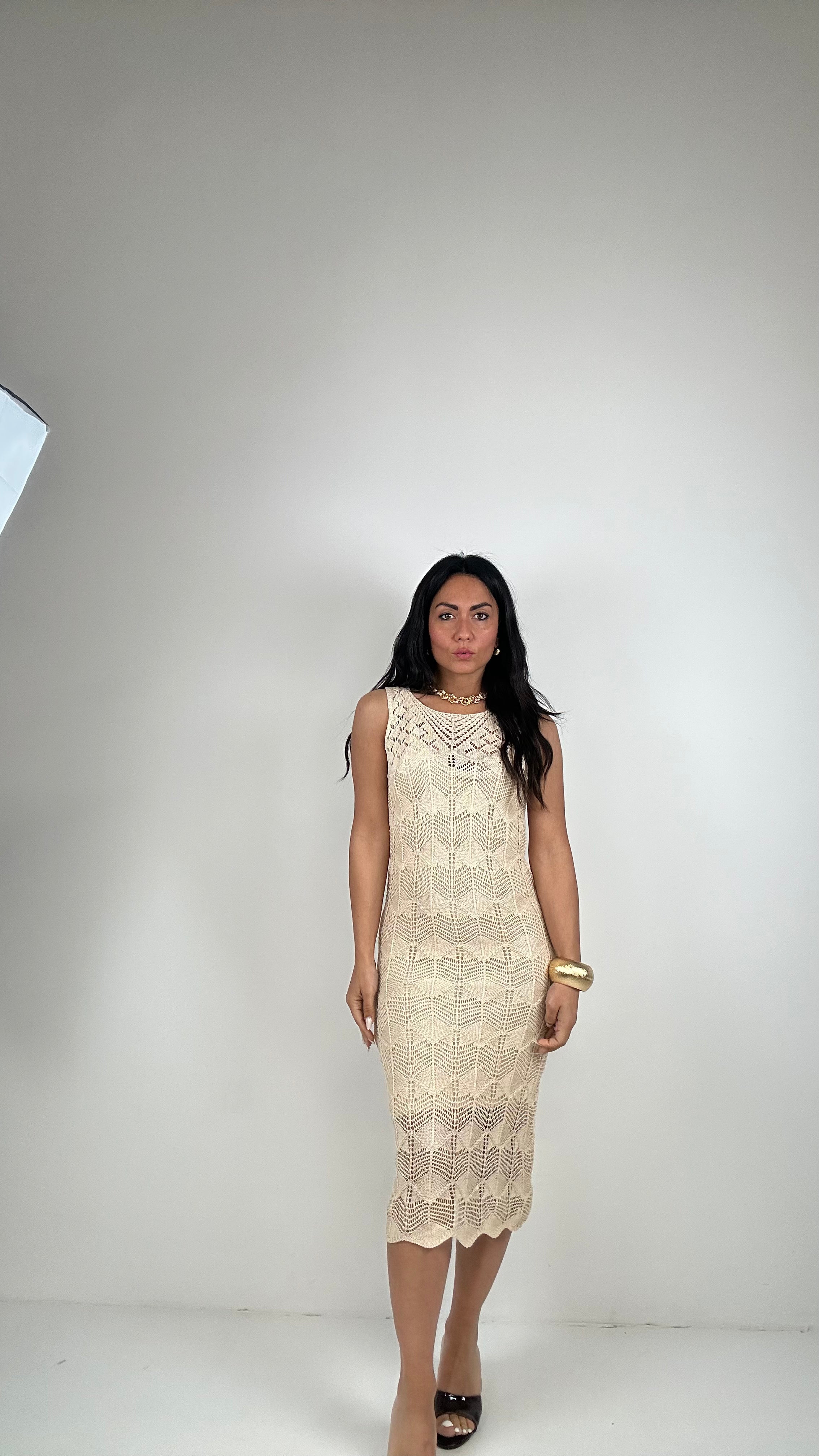 Vestito MACRAME' - BEIGE