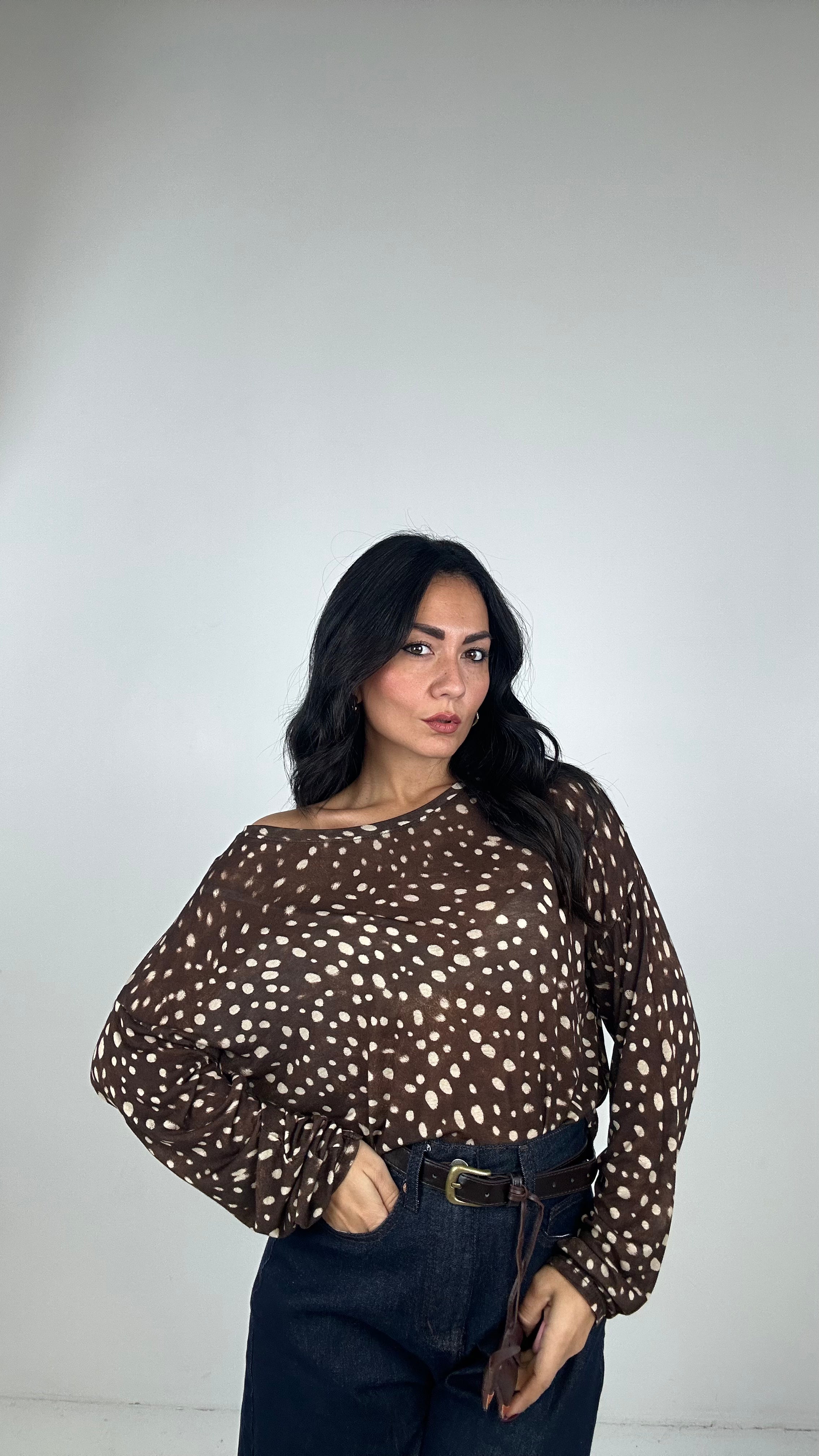Maglia CASHMERE BAMBI - MARRONE