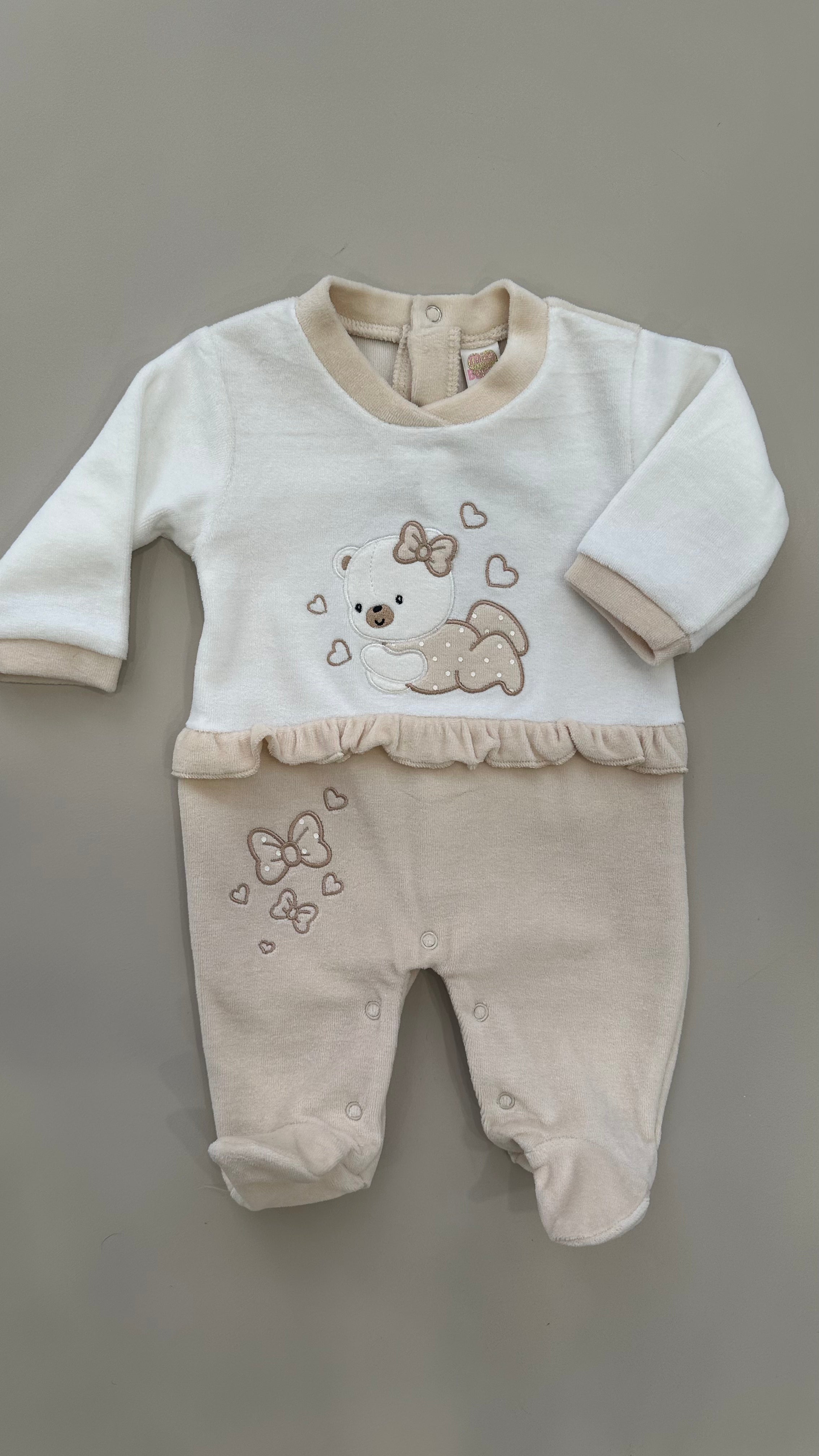 Tutina IN CINIGLIA ORSETTO 0-6M - BEIGE