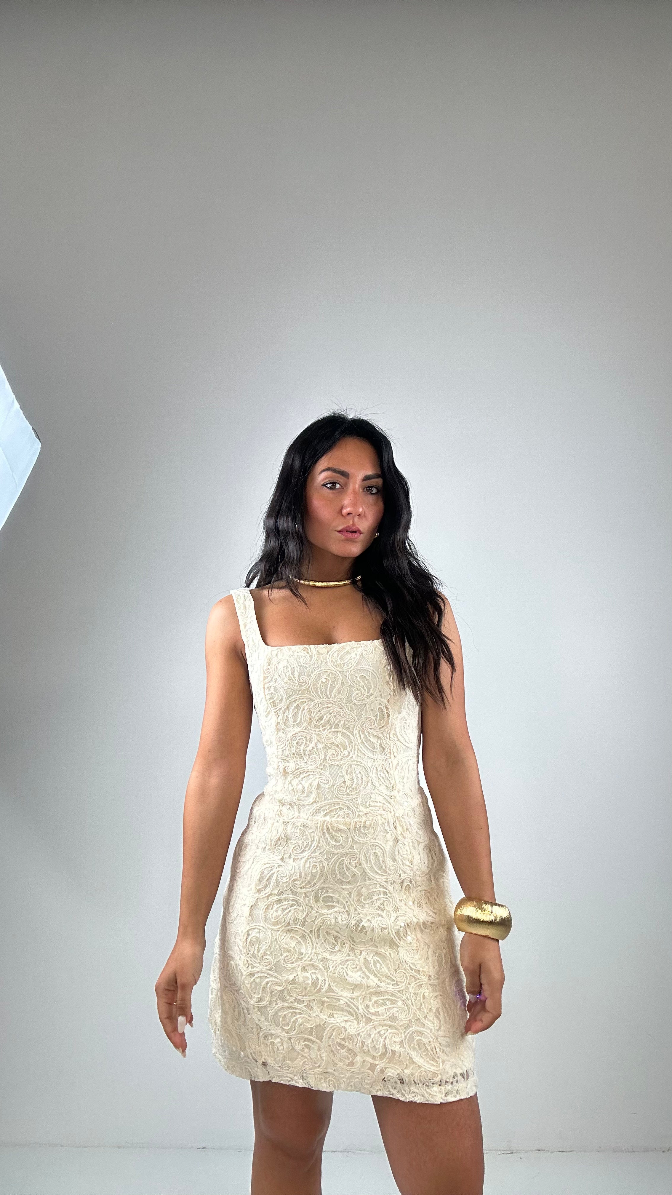 Vestito RICAMO LUX - PANNA
