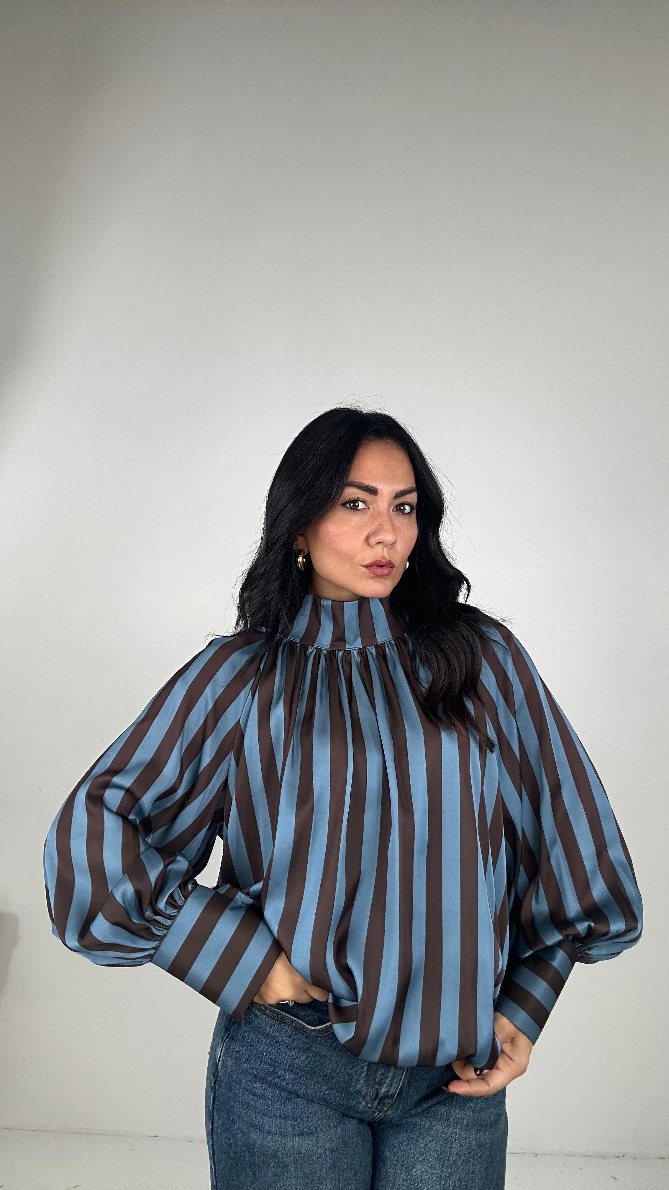 Blusa RIGATA - AZZURRO