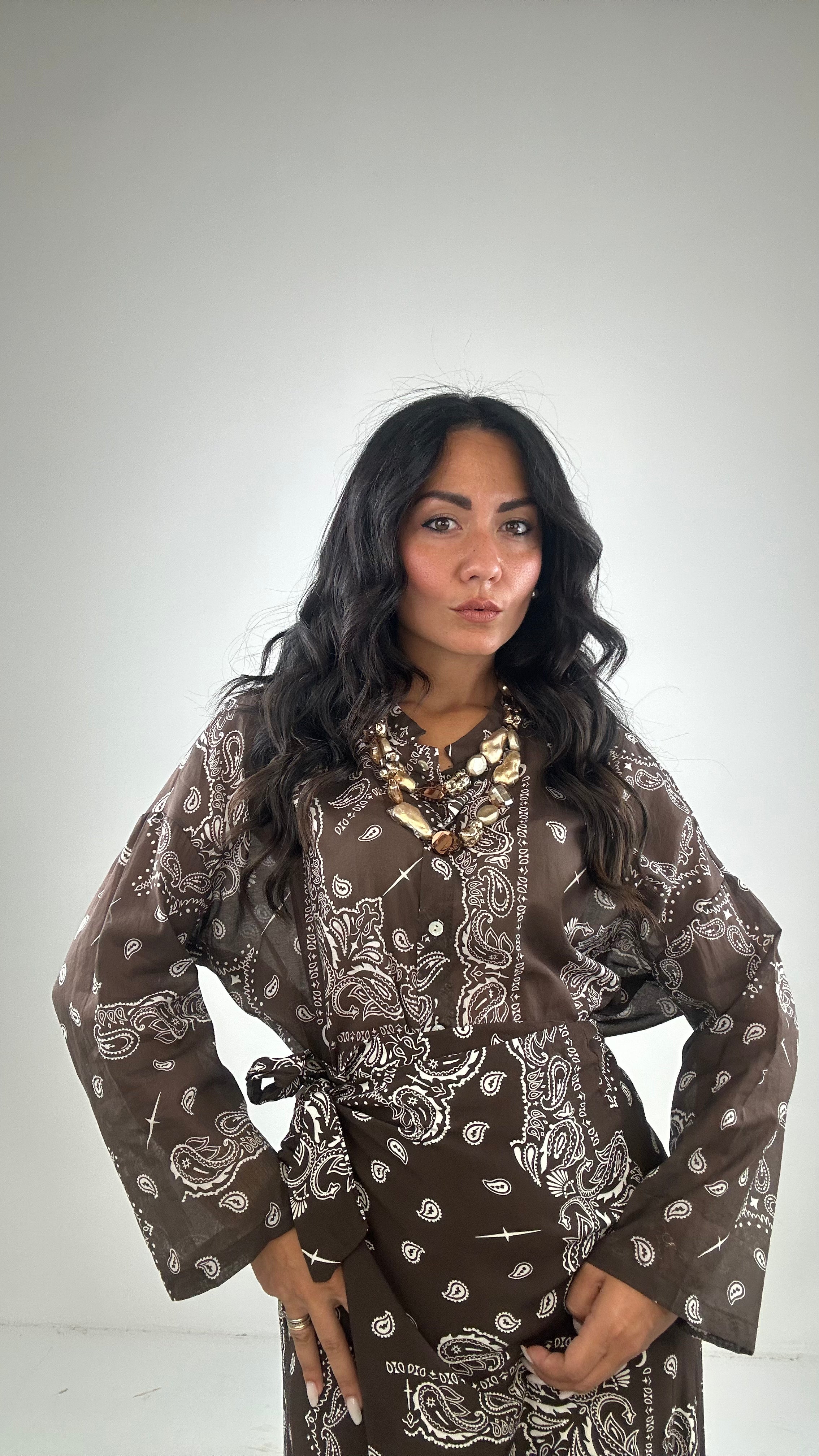 Camicia BANDANA - MARRONE