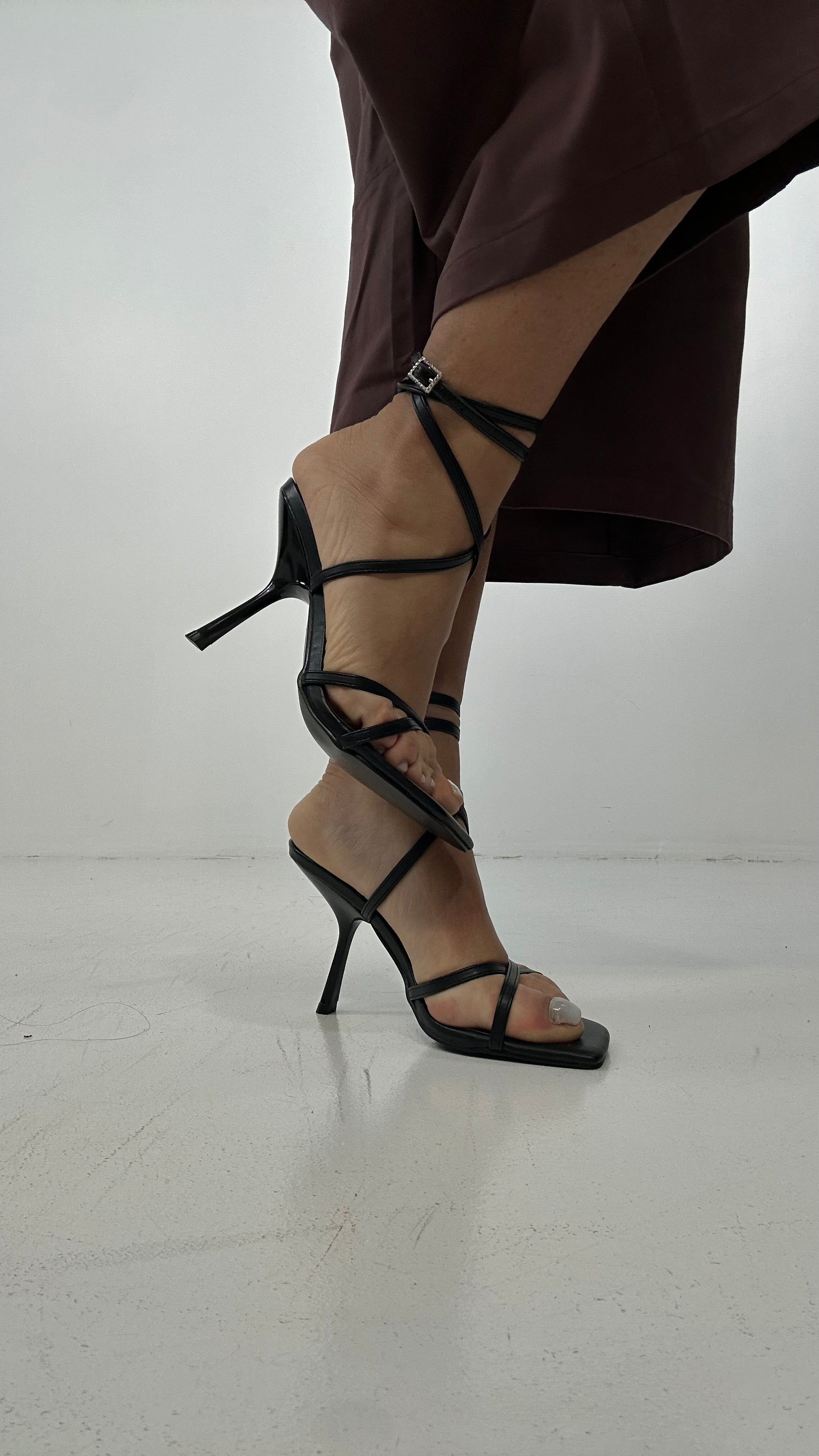 Sandalo CINTURINO INTRECCIO - NERO