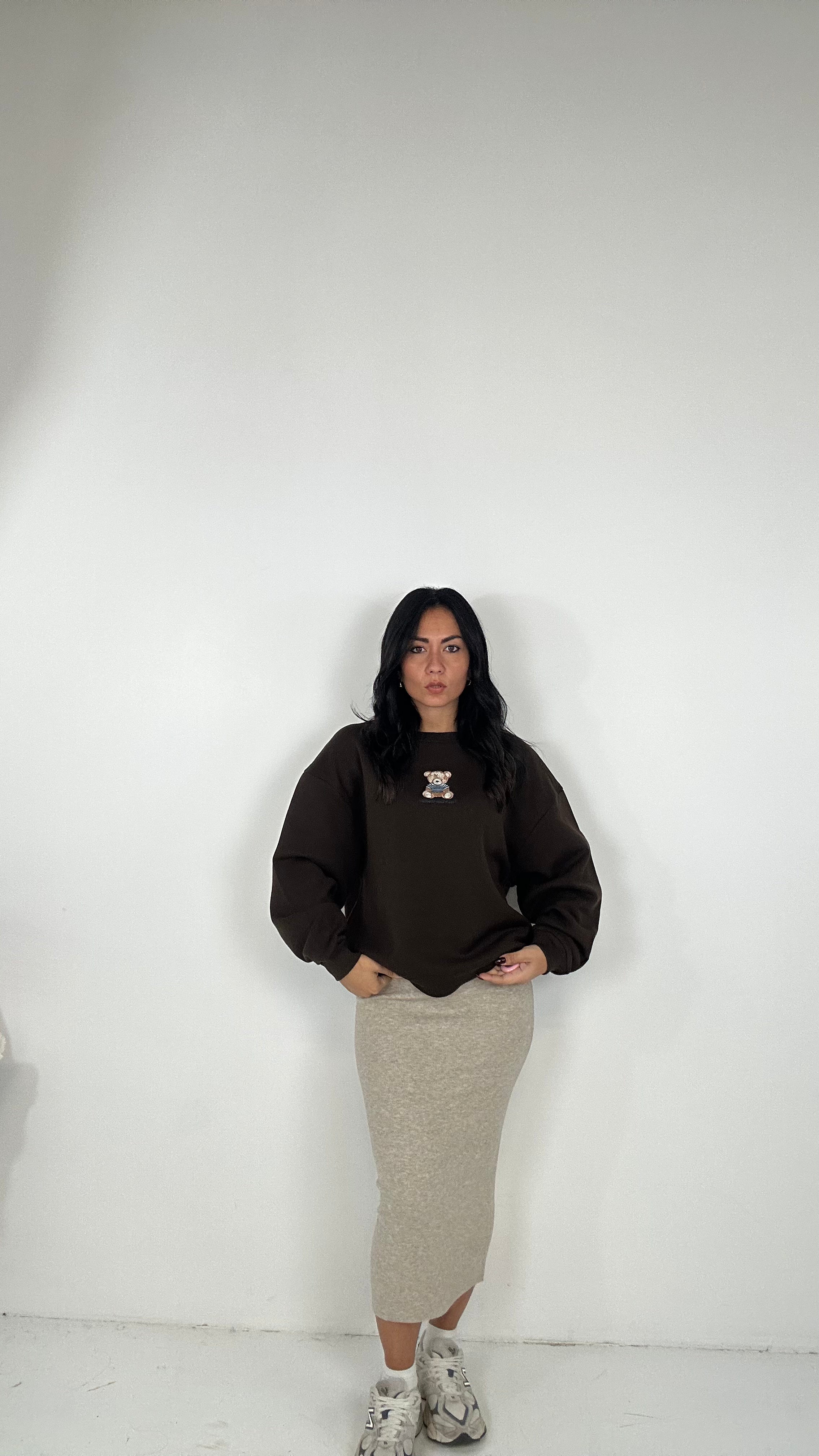 Gonna TUBINO MAGLIA - BEIGE