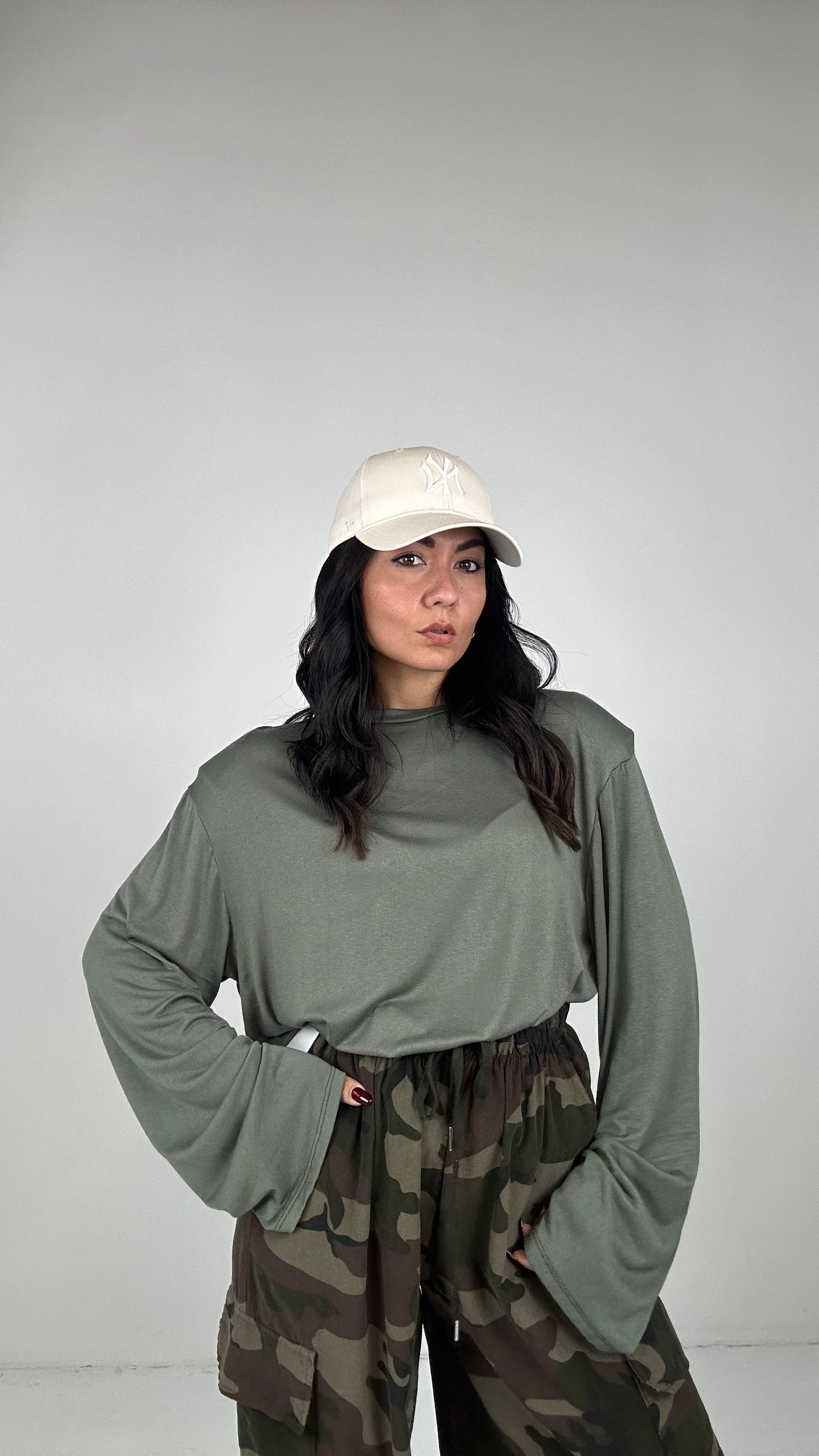Maglia SPALLINA MANICA LARGA - VERDE MILITARE