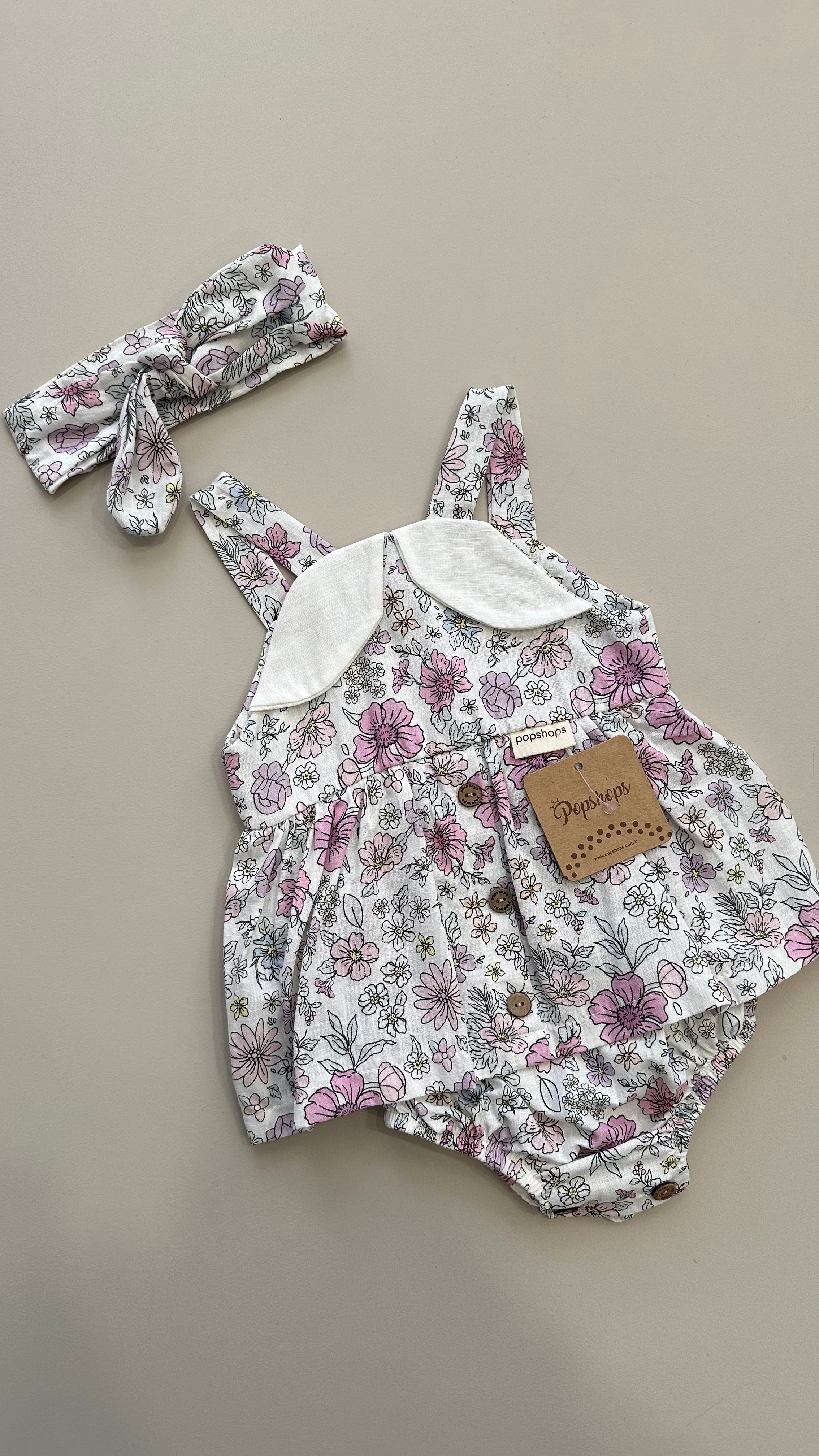 Vestitino FLOWER 6-18M - BIANCO