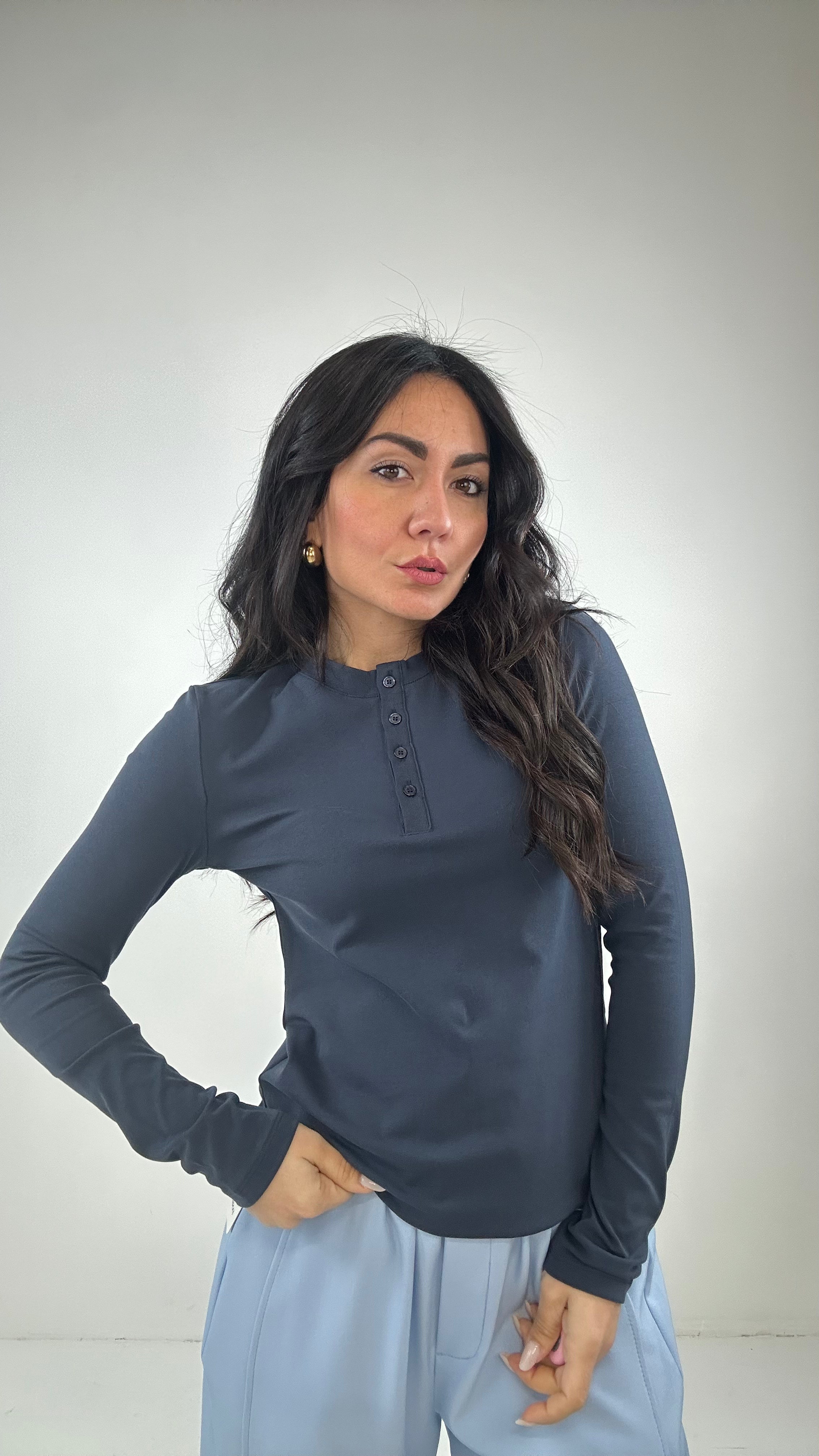 Maglia SERAFINA LUMINA - BLU