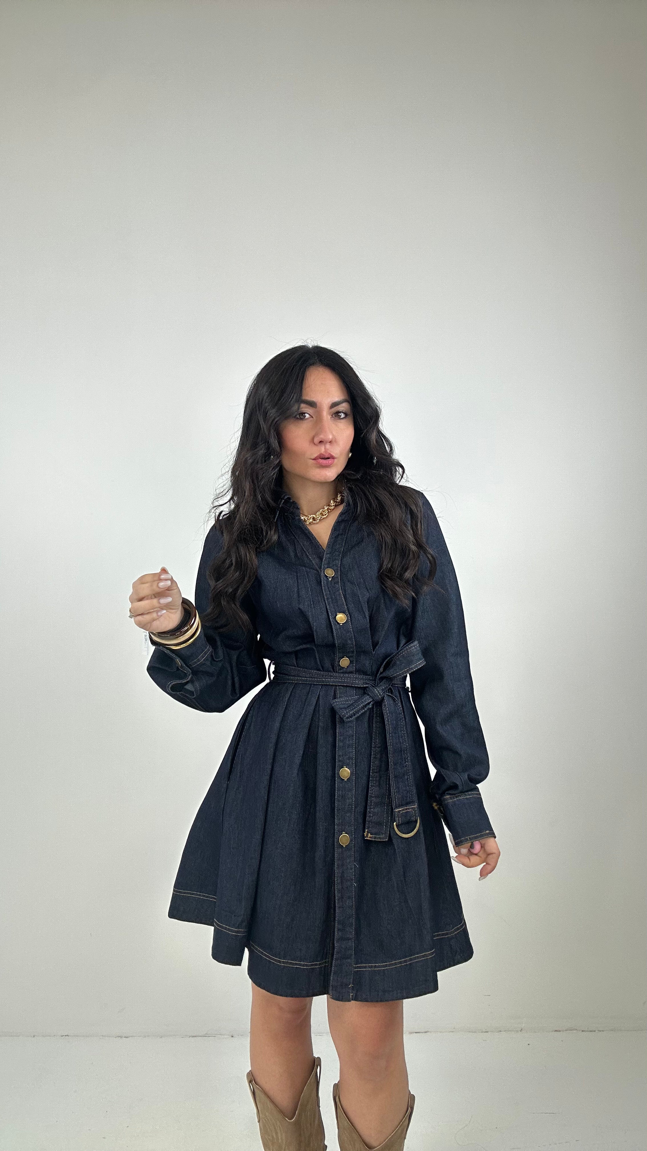 Abitino RUOTA DENIM - JEANS