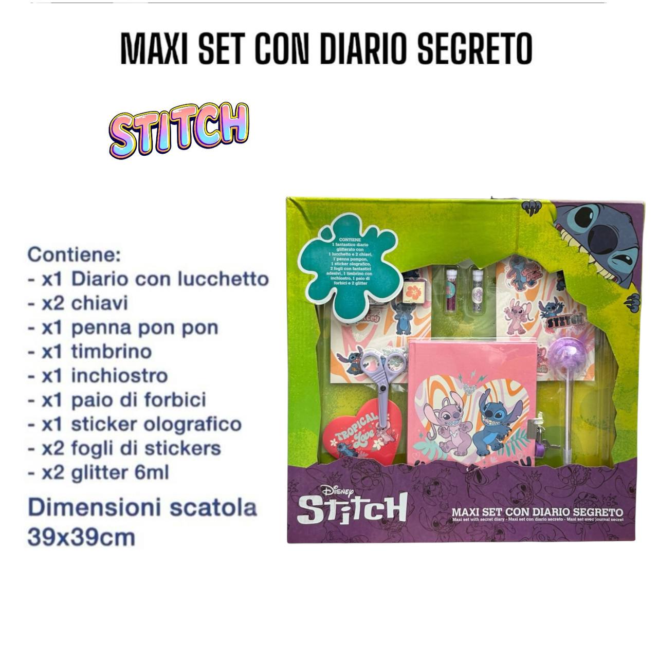Maxi SET DIARIO SEGRETO STITCH - LILLA