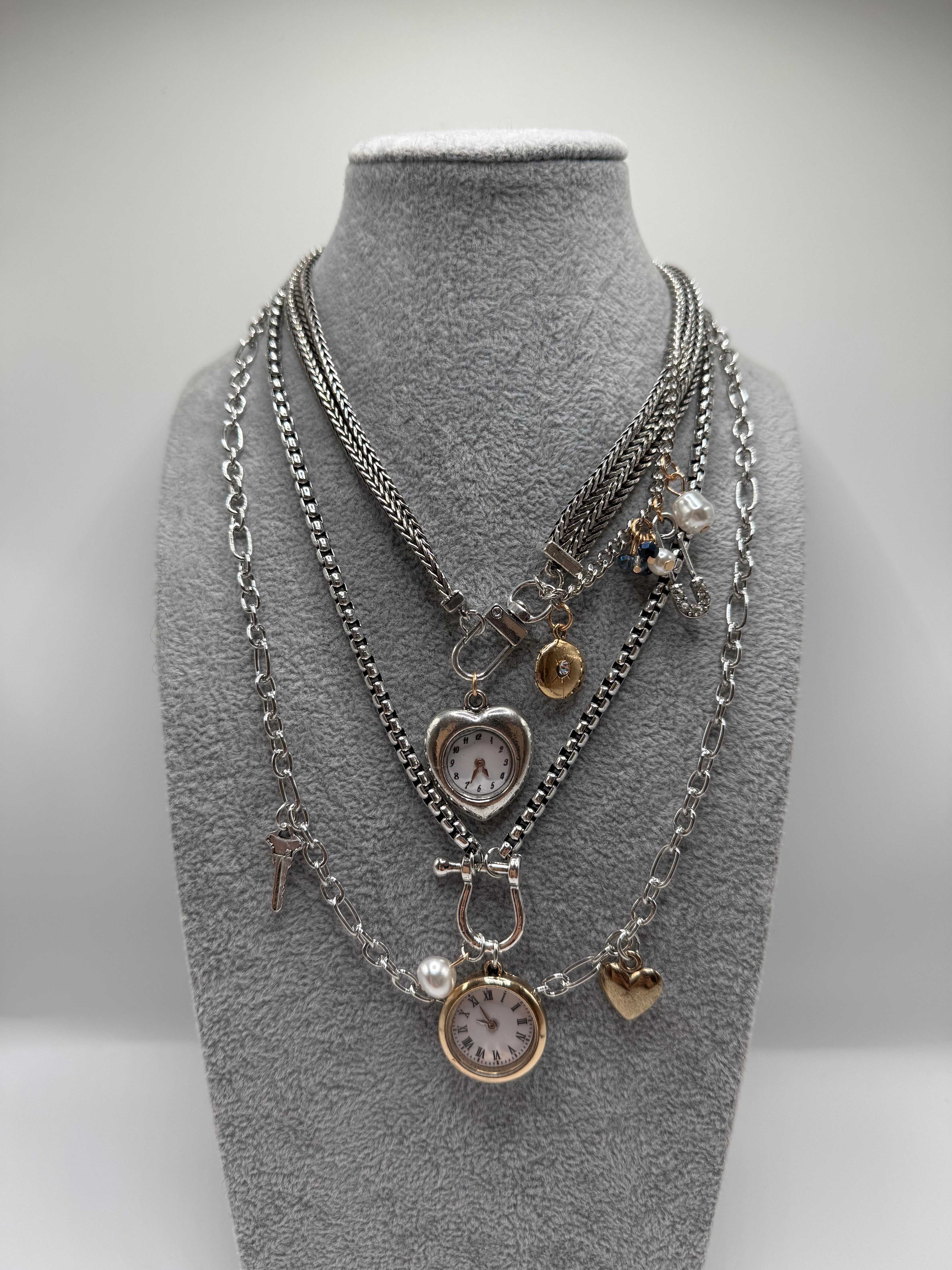 Collana CLOCKS - ARGENTO