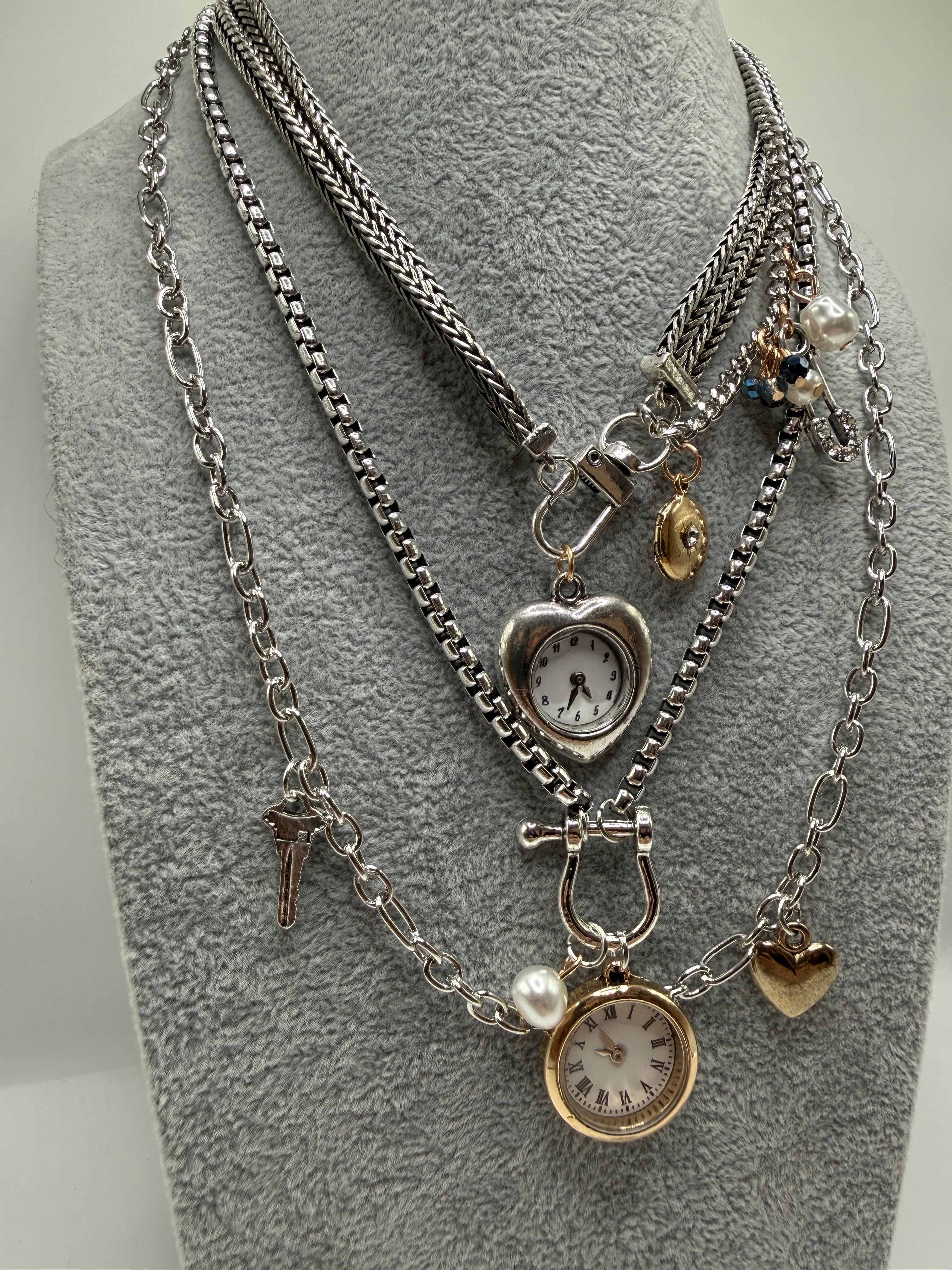 Collana CLOCKS - ARGENTO