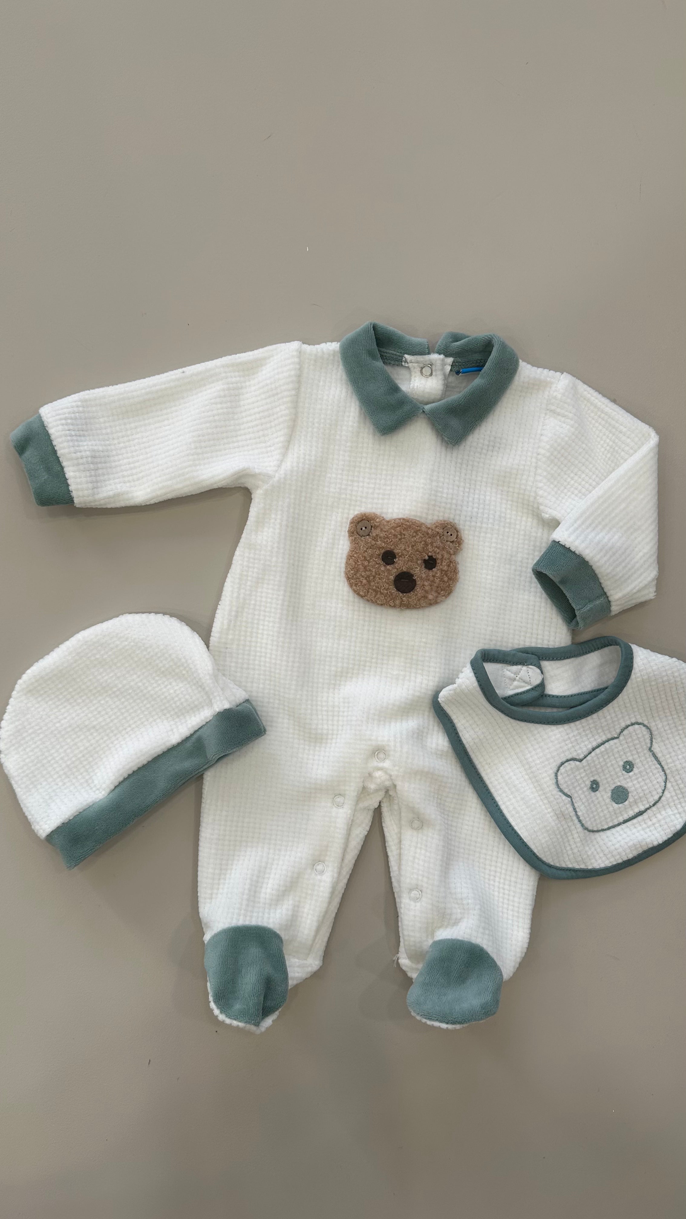 Tutina ORSO CINIGLIA 0-12M - PANNA