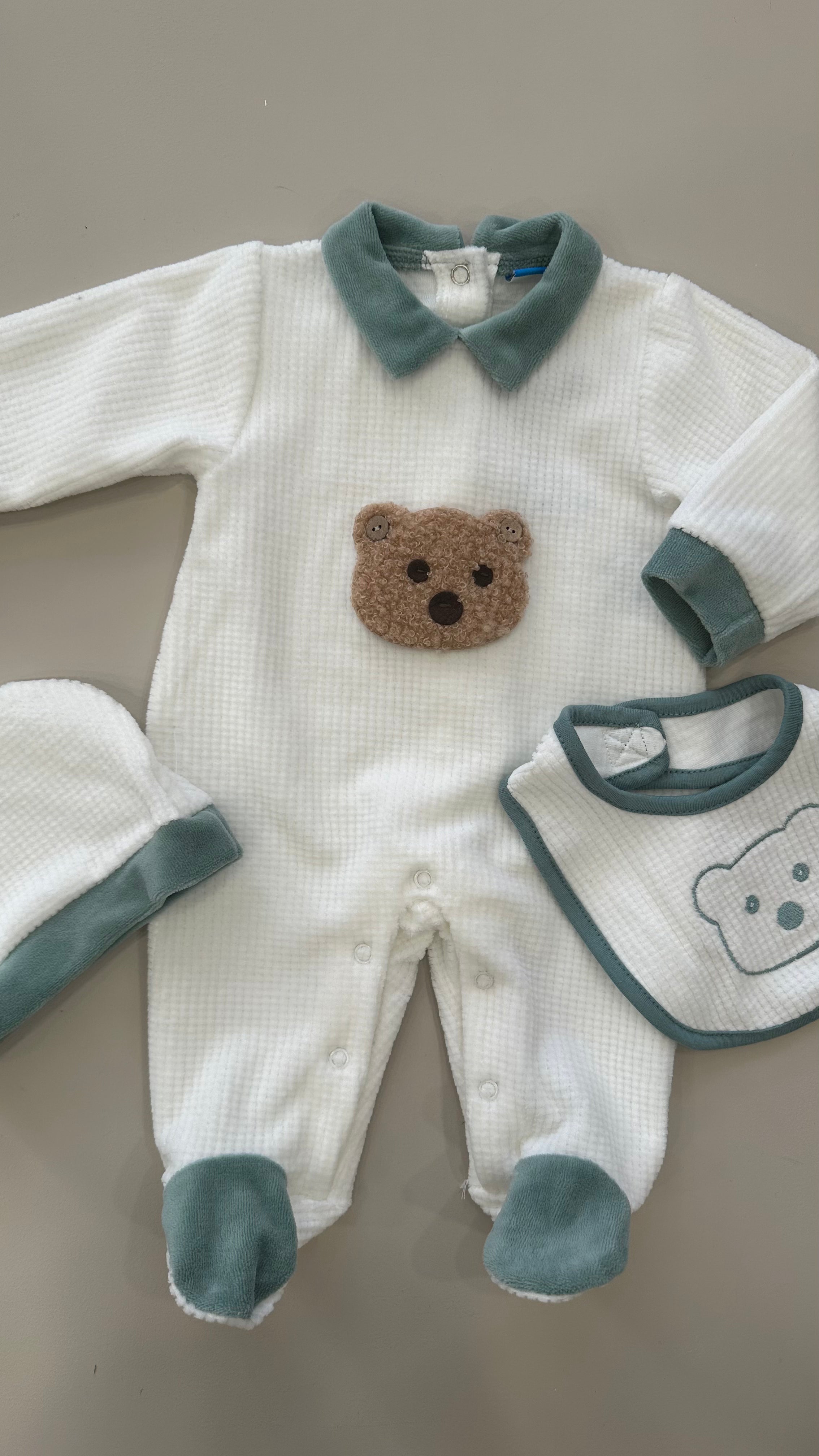 Tutina ORSO CINIGLIA 0-12M - PANNA