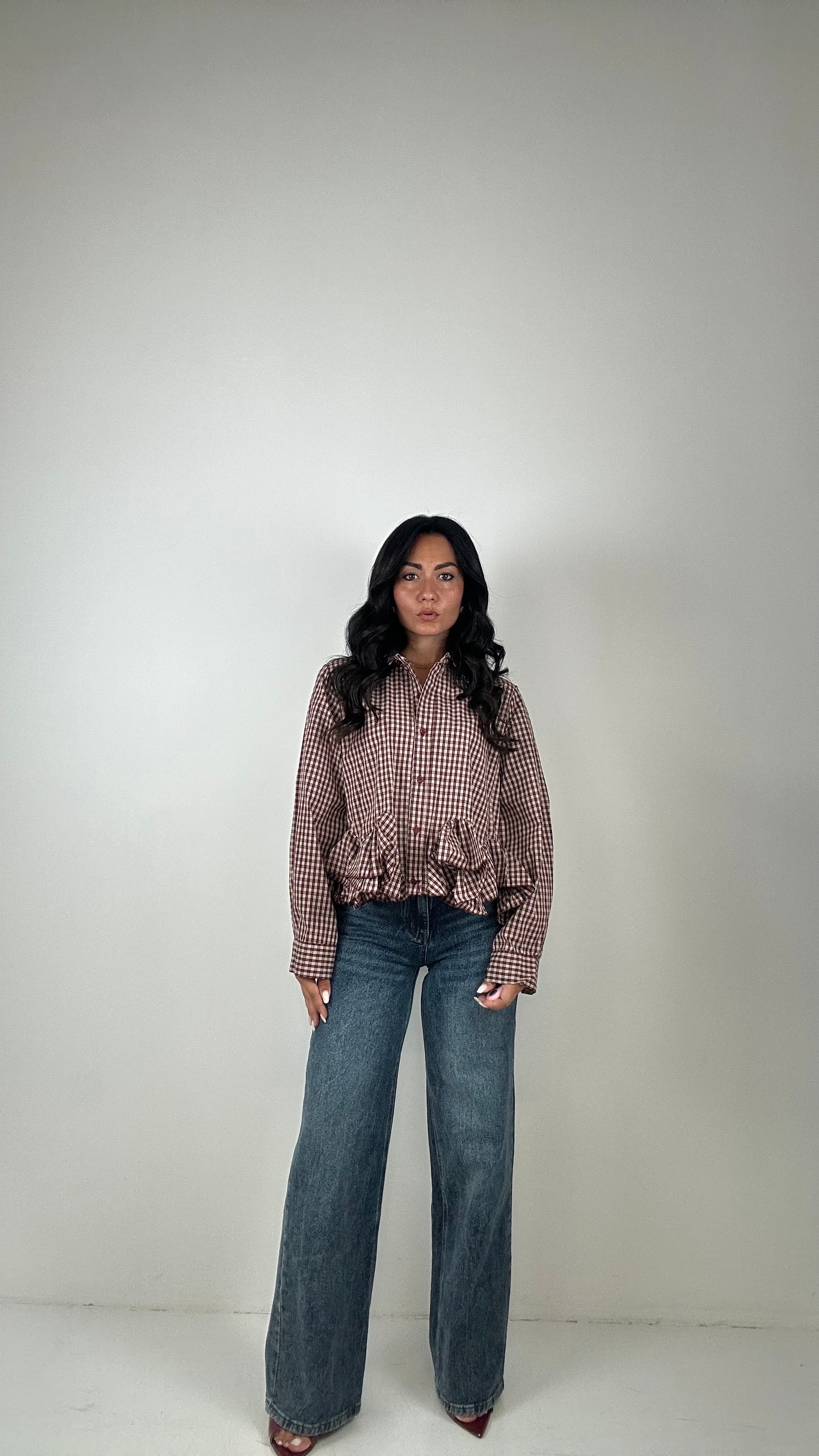Jeans WIDELEG CON CINTURA IN CAMOSCIO - JEANS