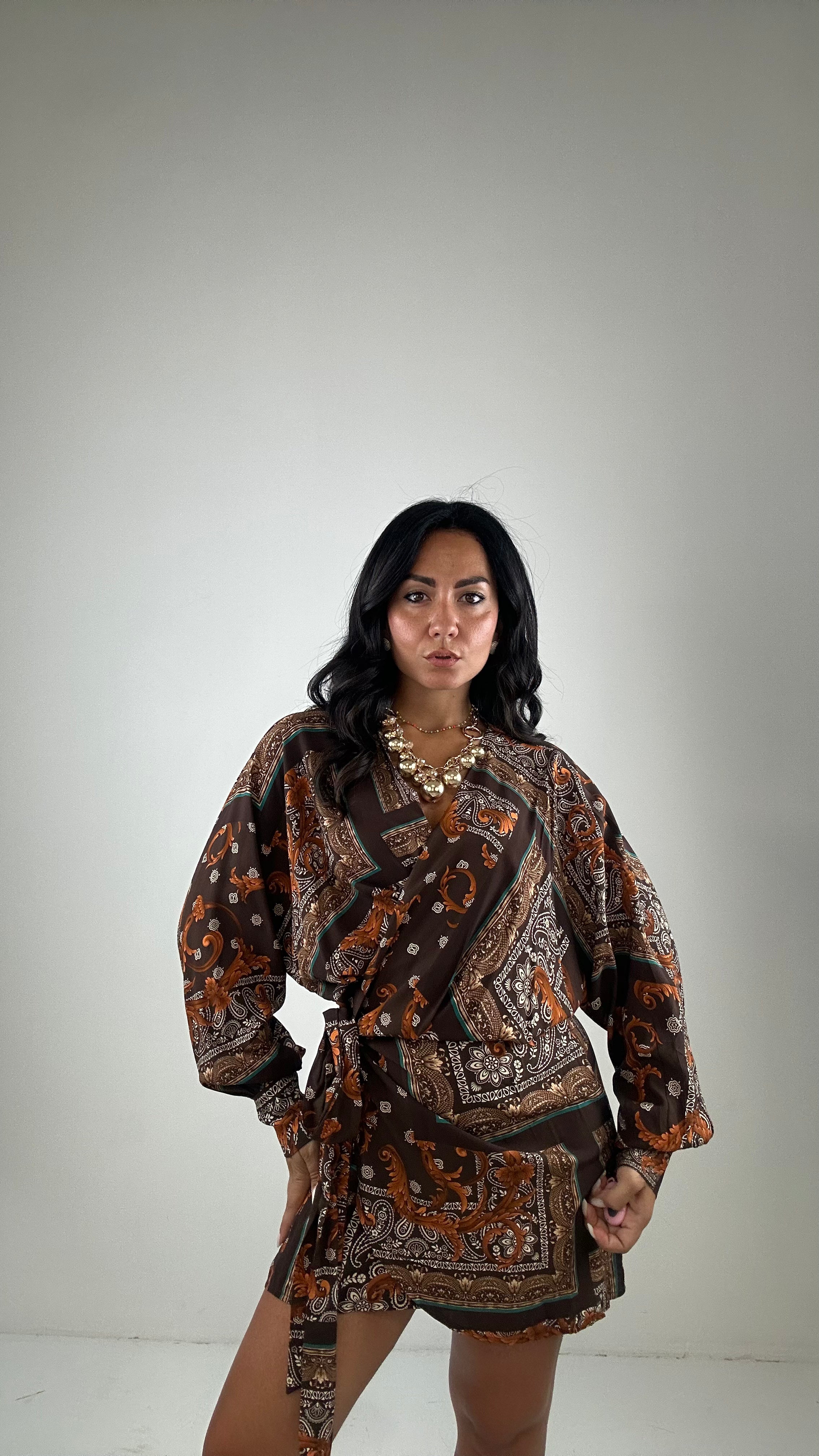 Vestito PORTAFOGLIO SEASON - MARRONE