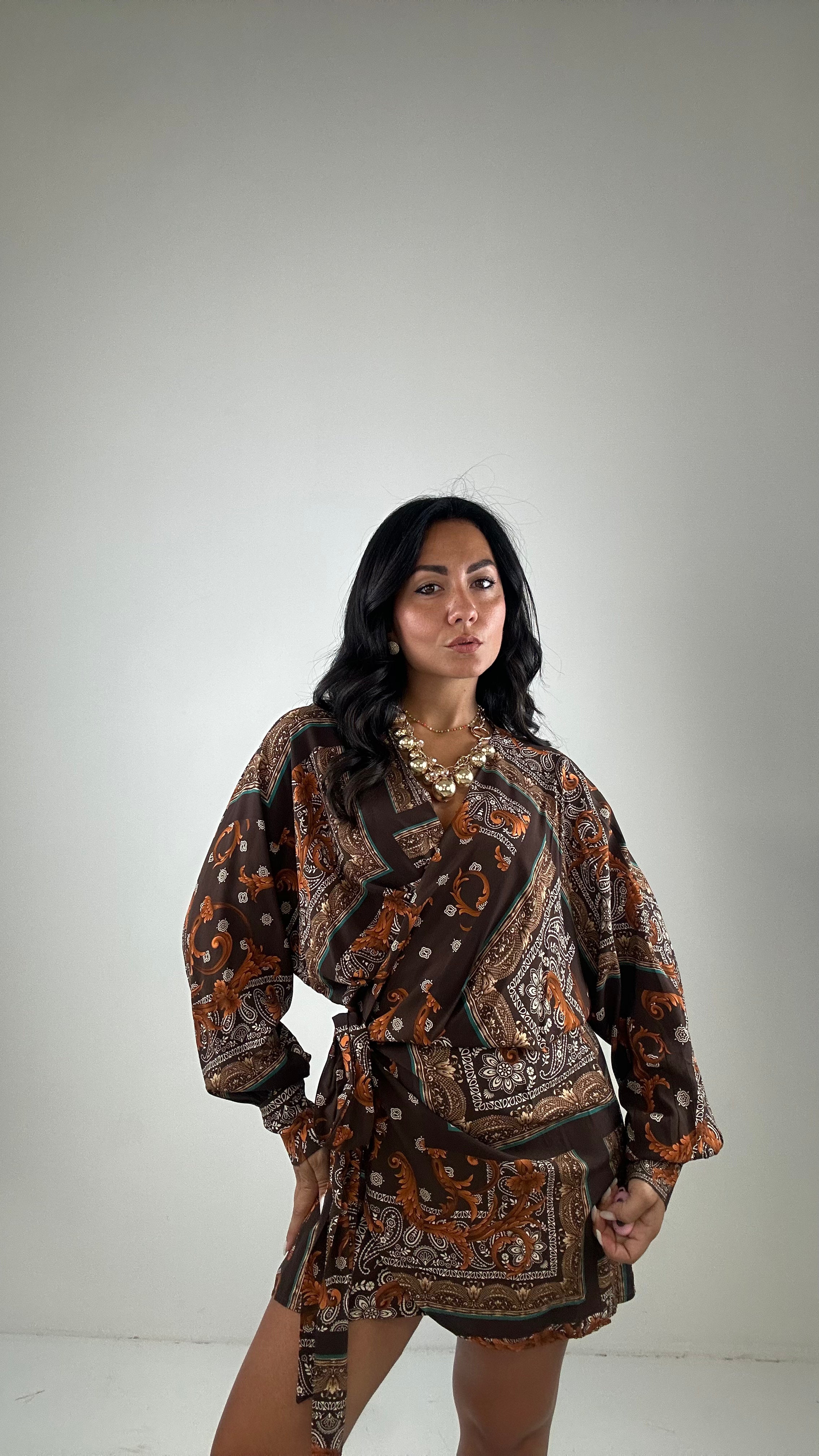 Vestito PORTAFOGLIO SEASON - MARRONE