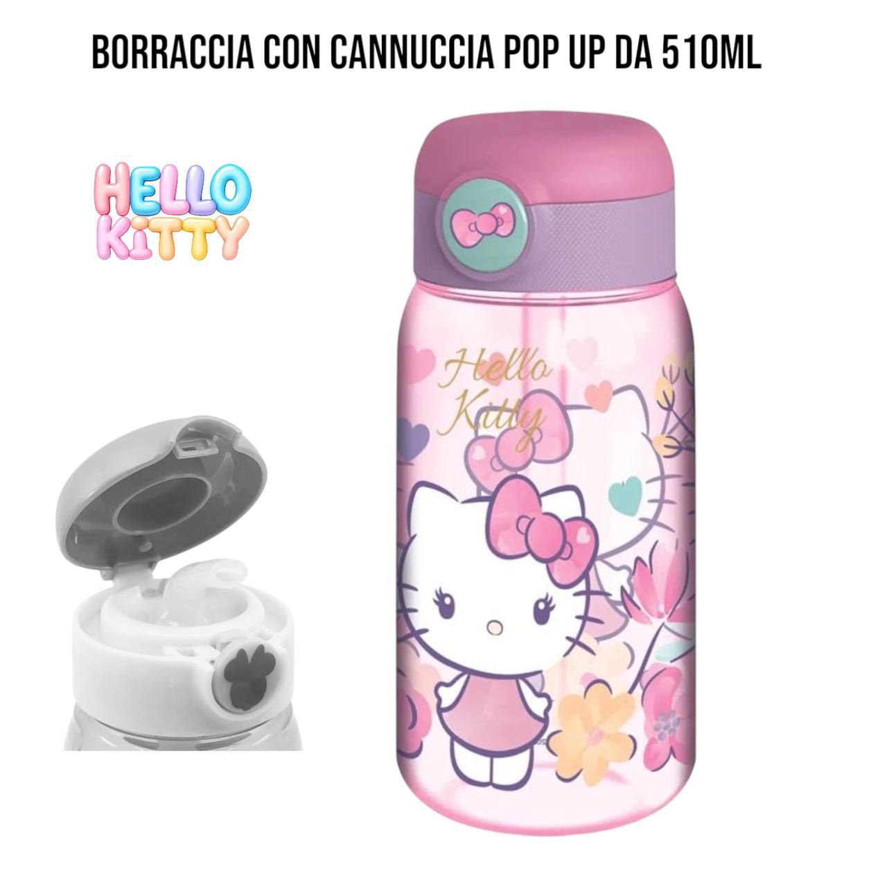 Borraccia HELLO KITTY POP UP - ROSA