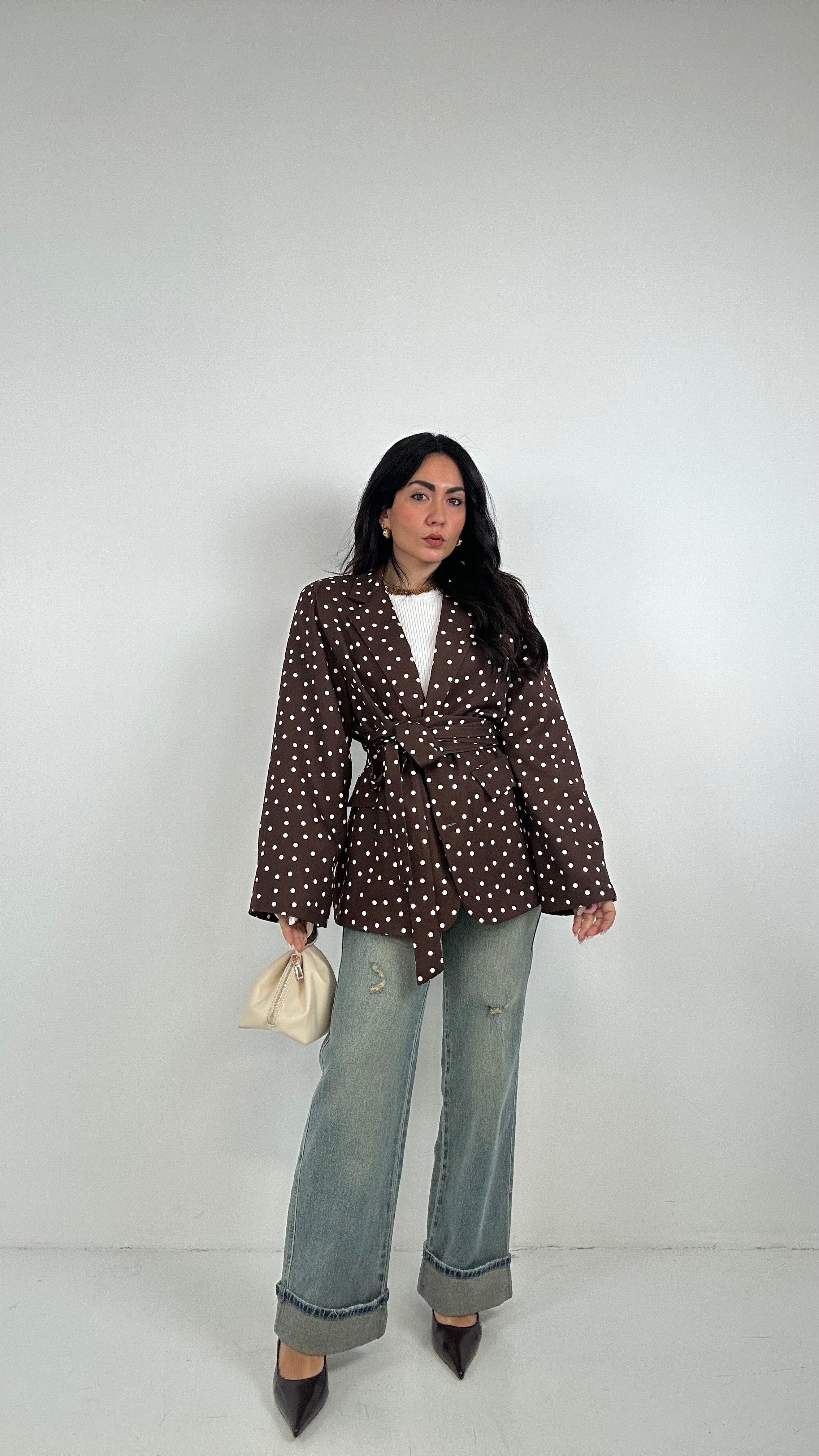 Jeans WIDE STRAPPETTO PIEGA - JEANS