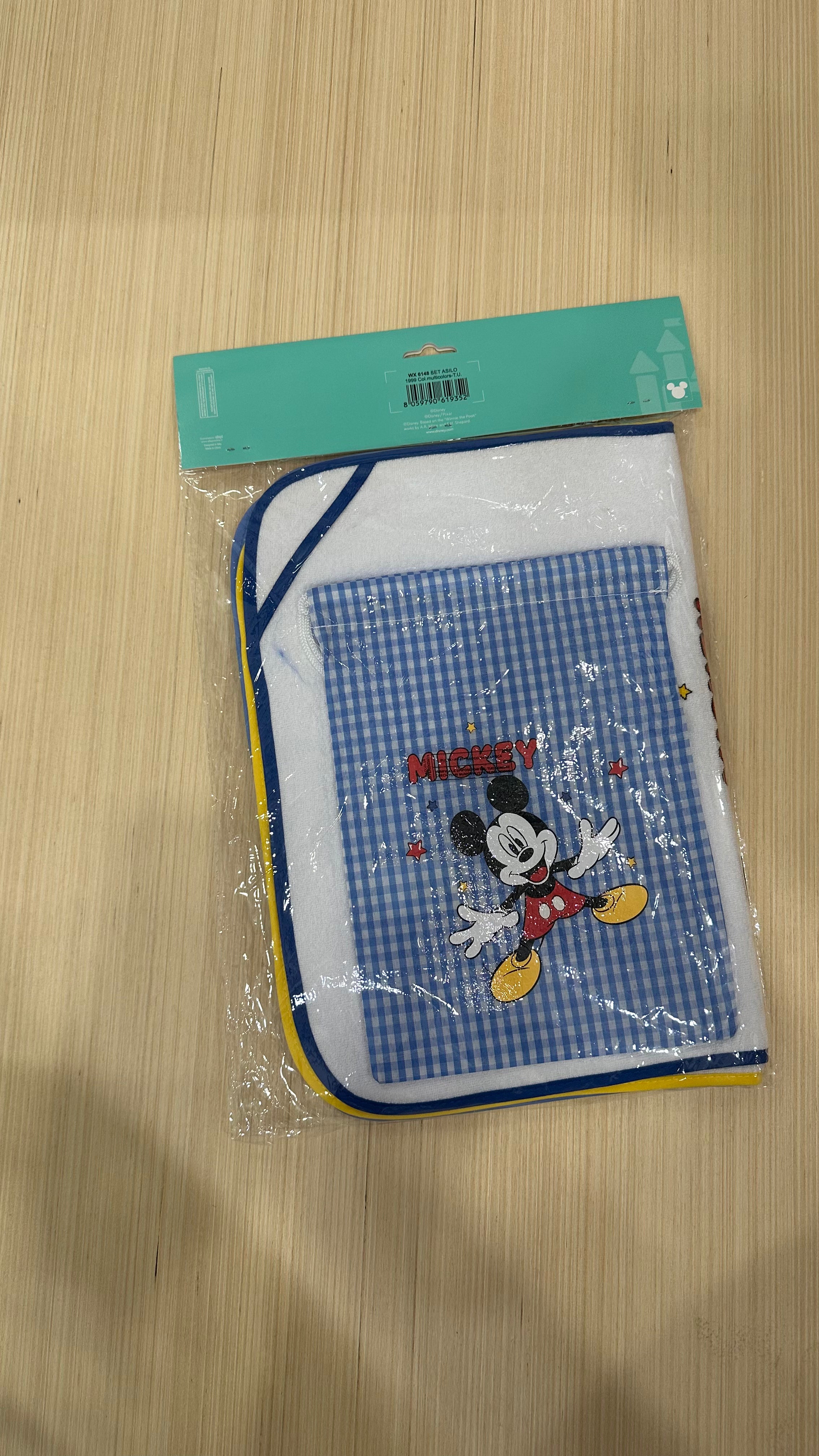 Set DISNEY ASILO 3 TOVAGLIETTE E SACCA - BLU