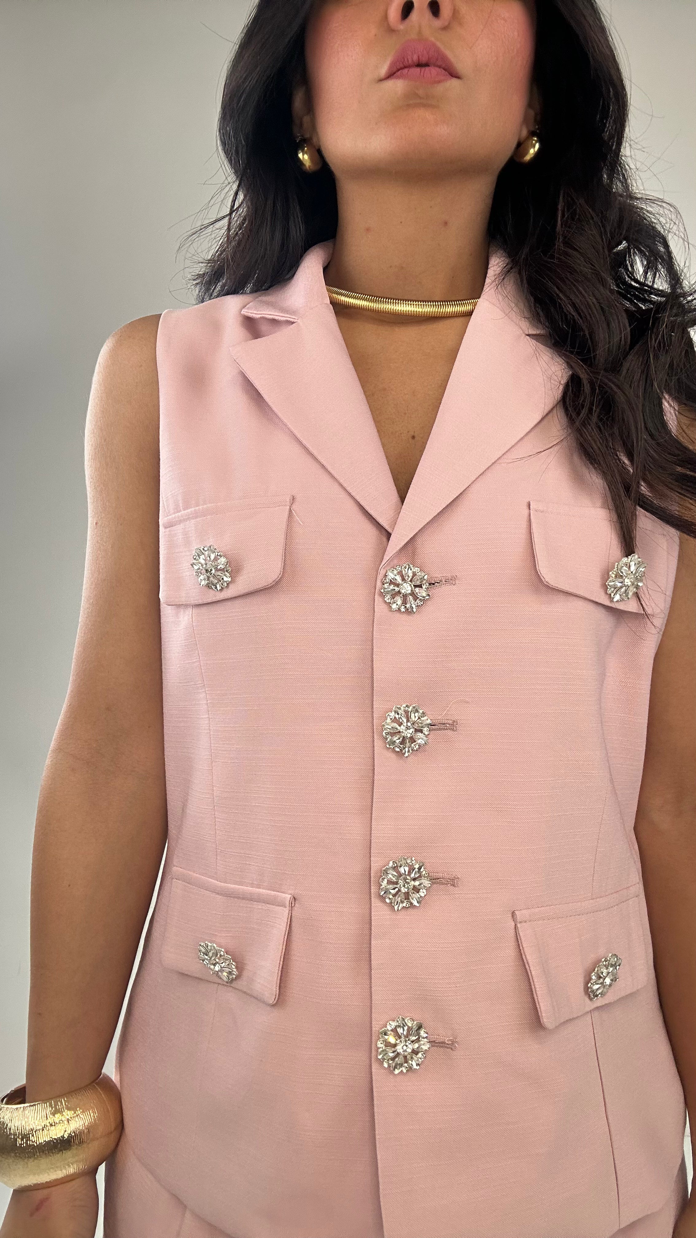 Completo GILET GIOIELLO - ROSA