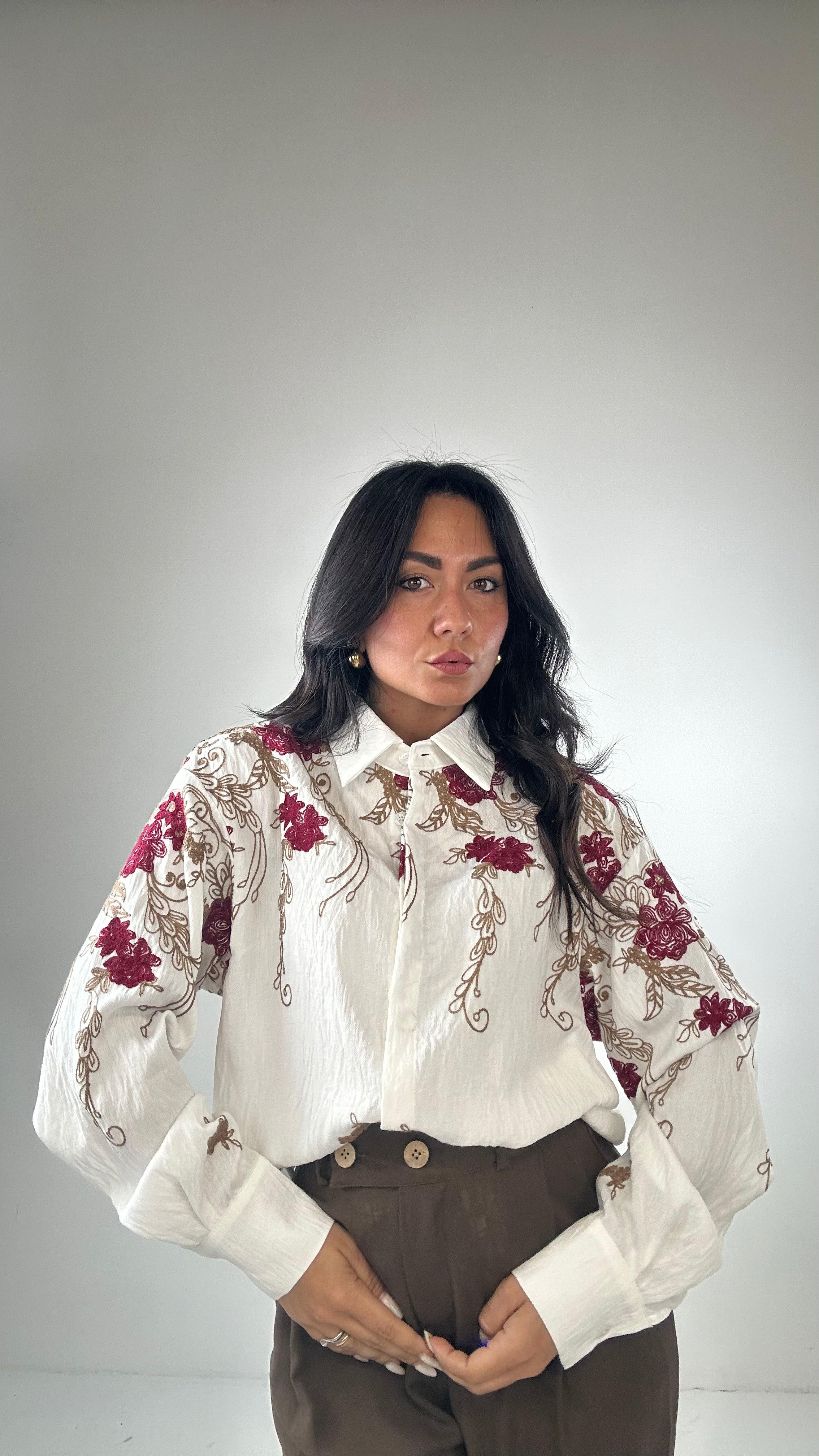 Camicia RAMIFICATA - BORDEAUX