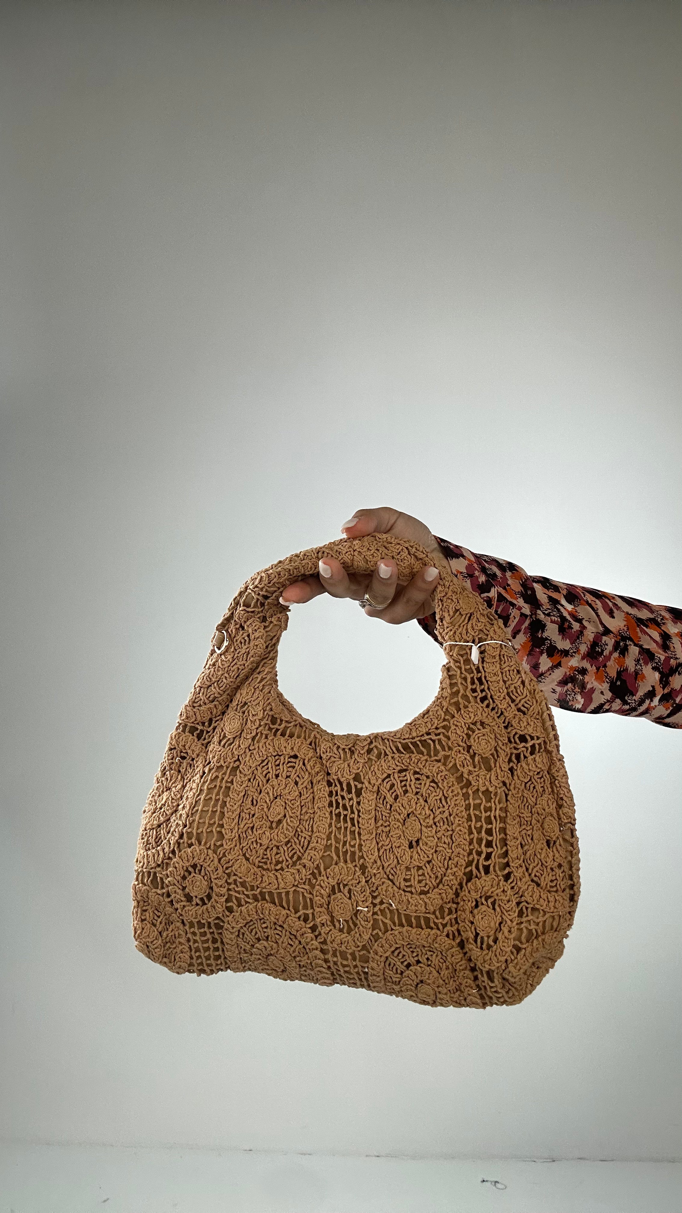 Borsa MACRAME' - CAMMELLO