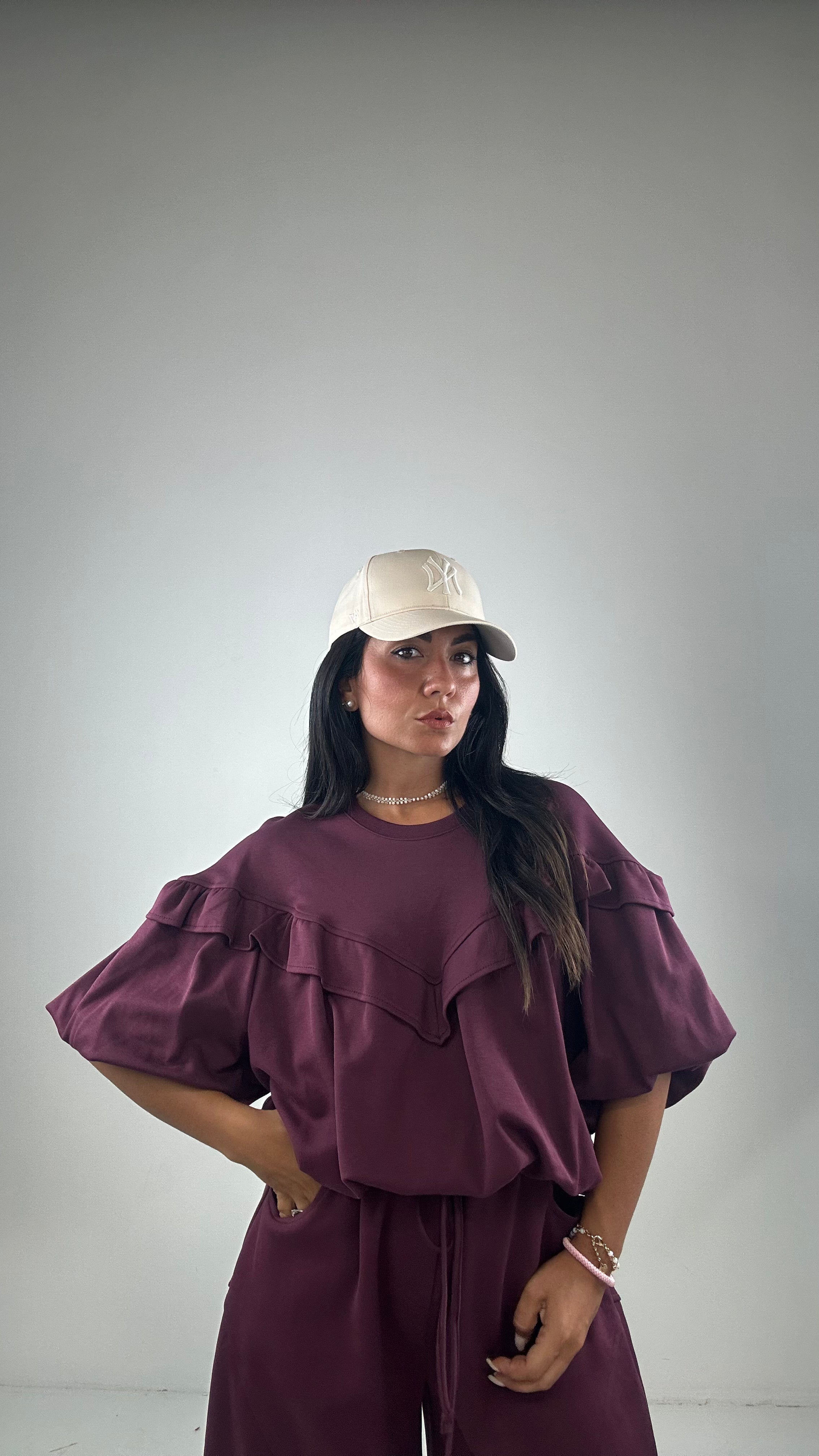 Maglia LUMINA TUTA VOLANT - BORDEAUX
