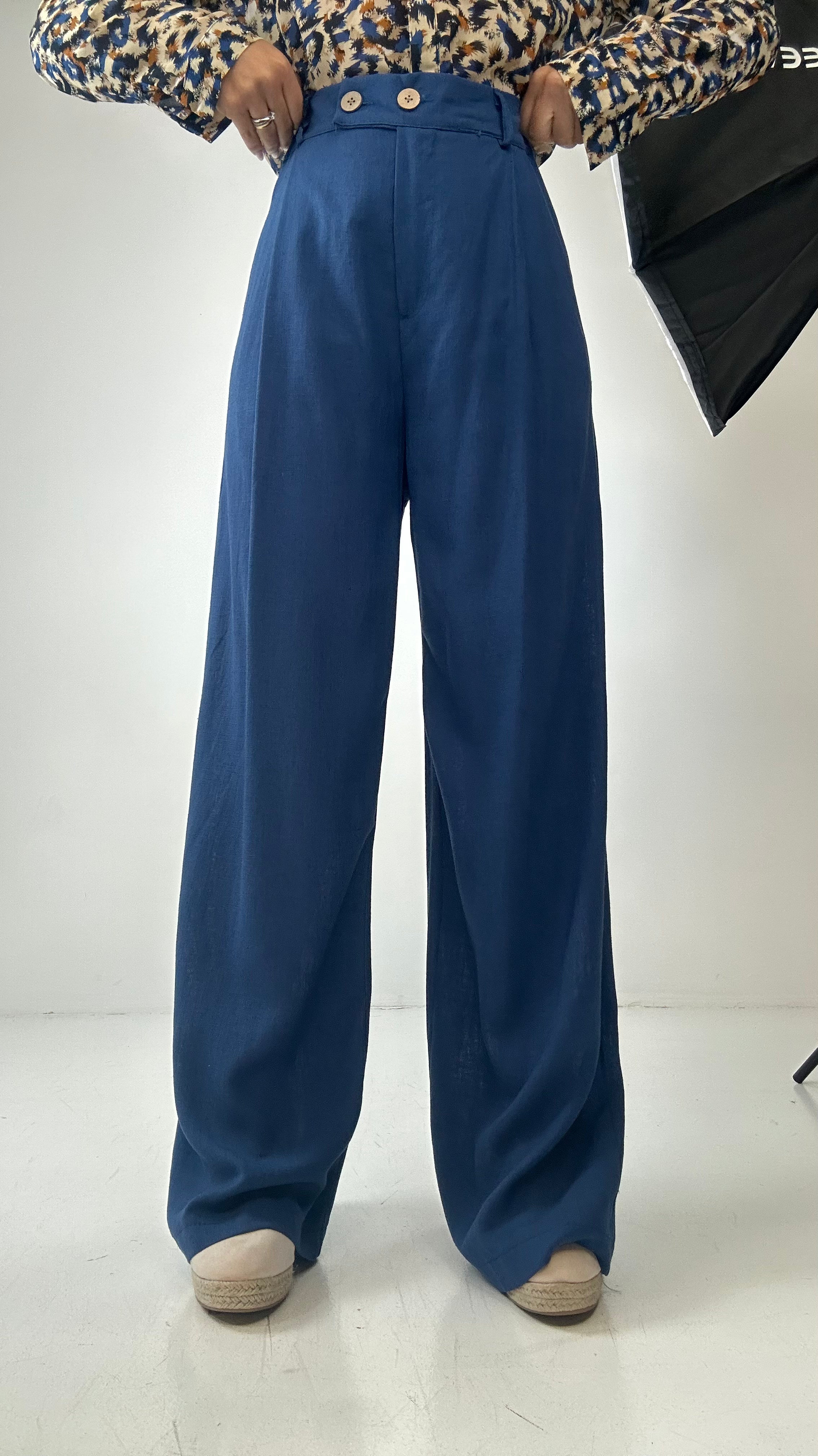 Pantalone SUMMER LINO - BLU