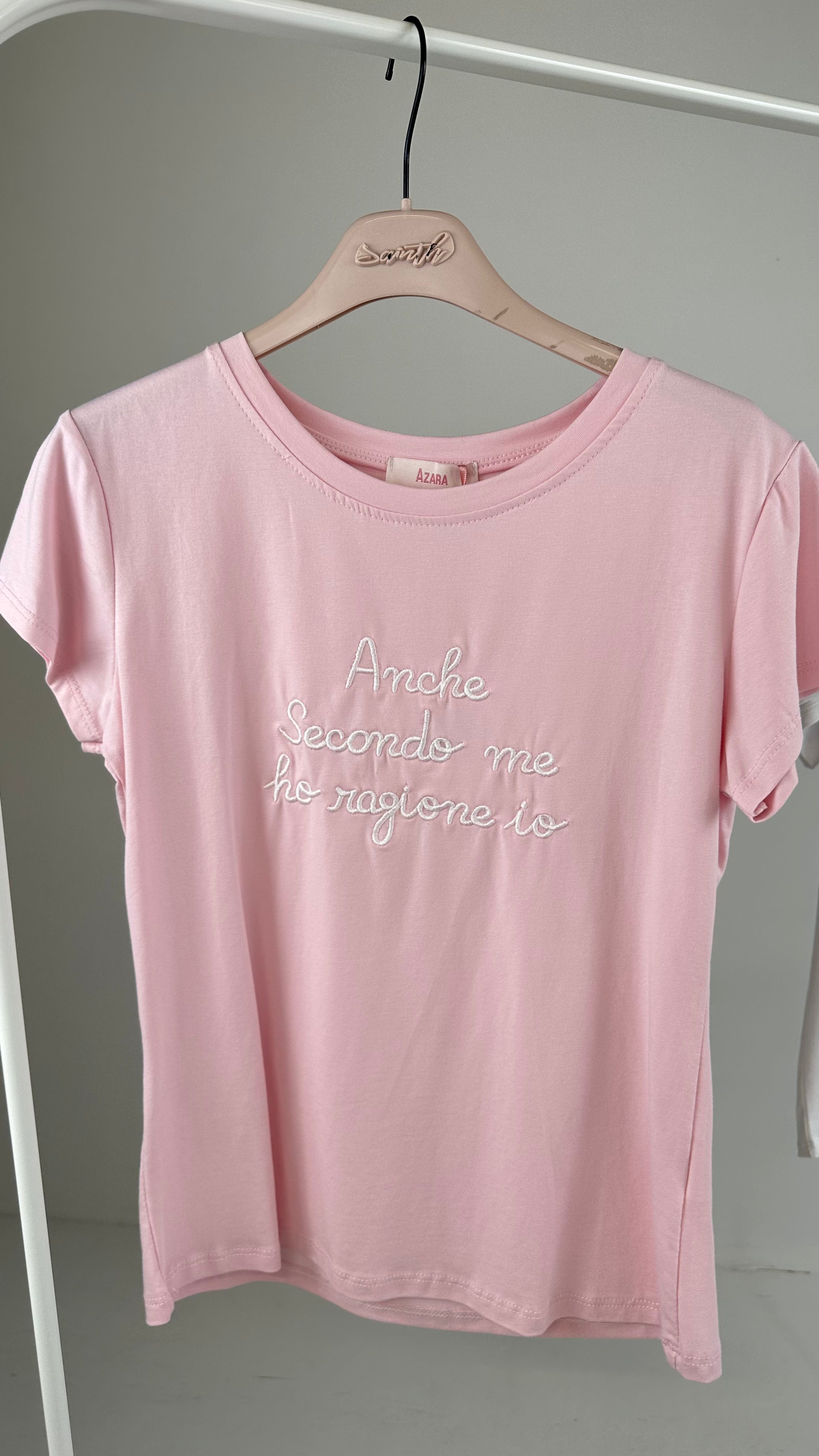 T-shirt COLOR ANCHE SECONDO ME HO RAGIONE IO - ROSA
