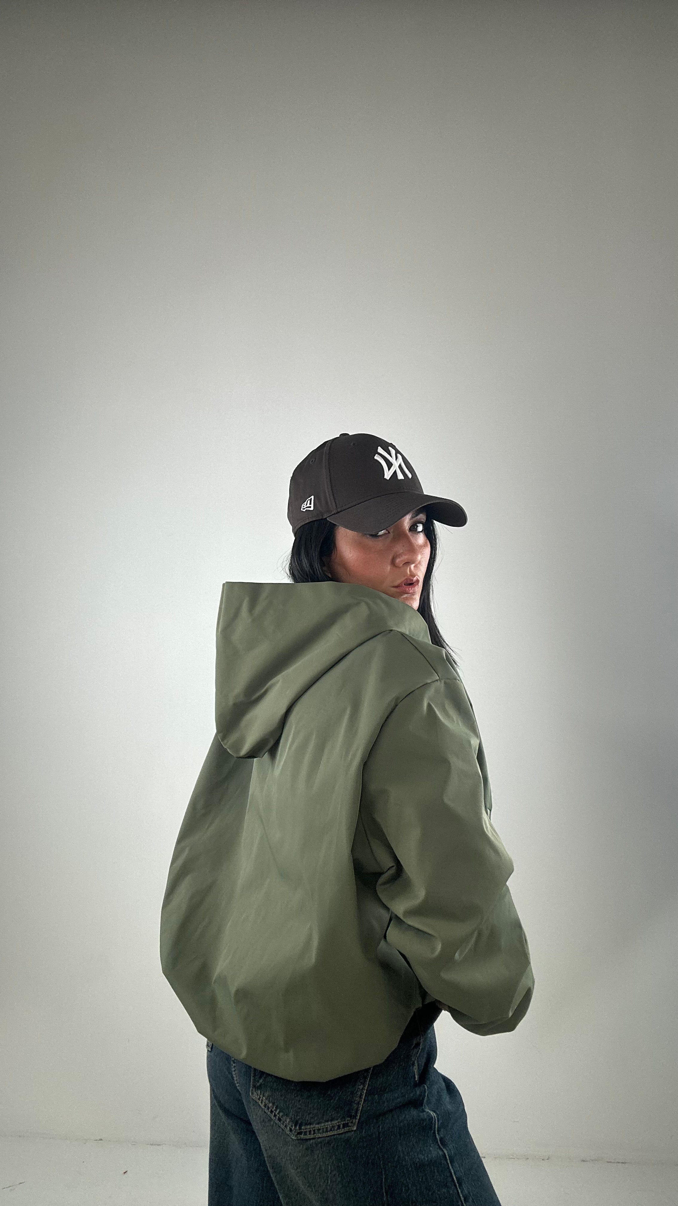 Giubbino CAPPUCCIO AMELIA - VERDE MILITARE