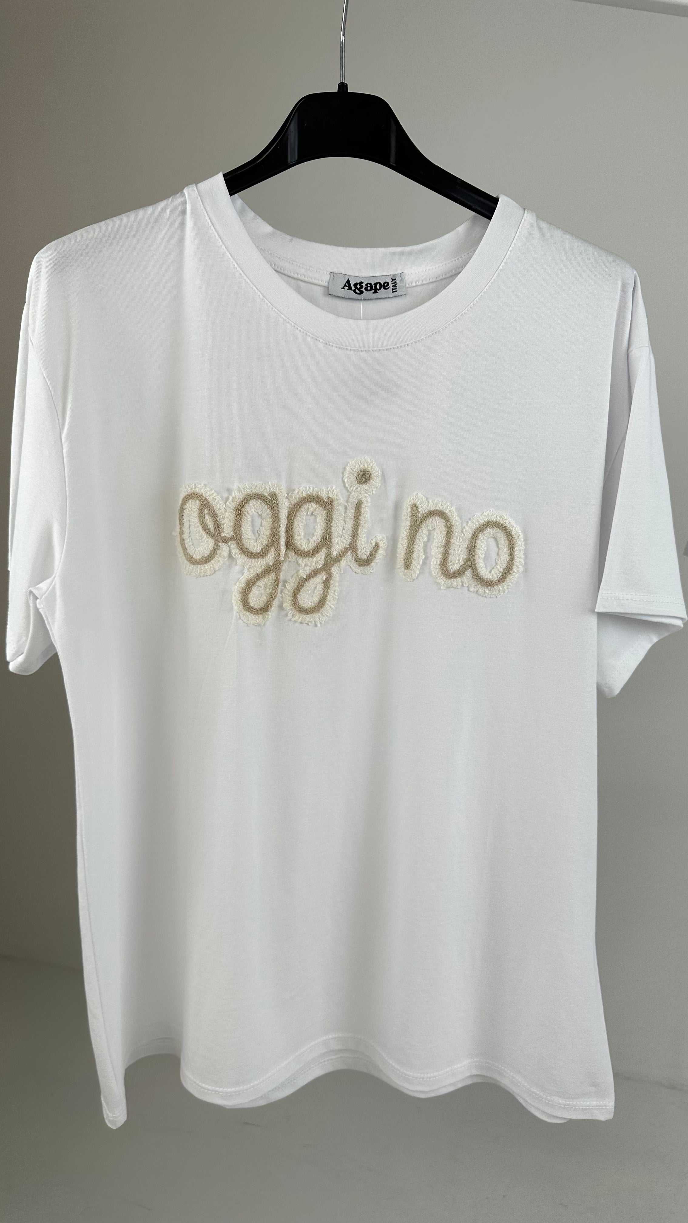 T-shirt OGGI NO - BEIGE