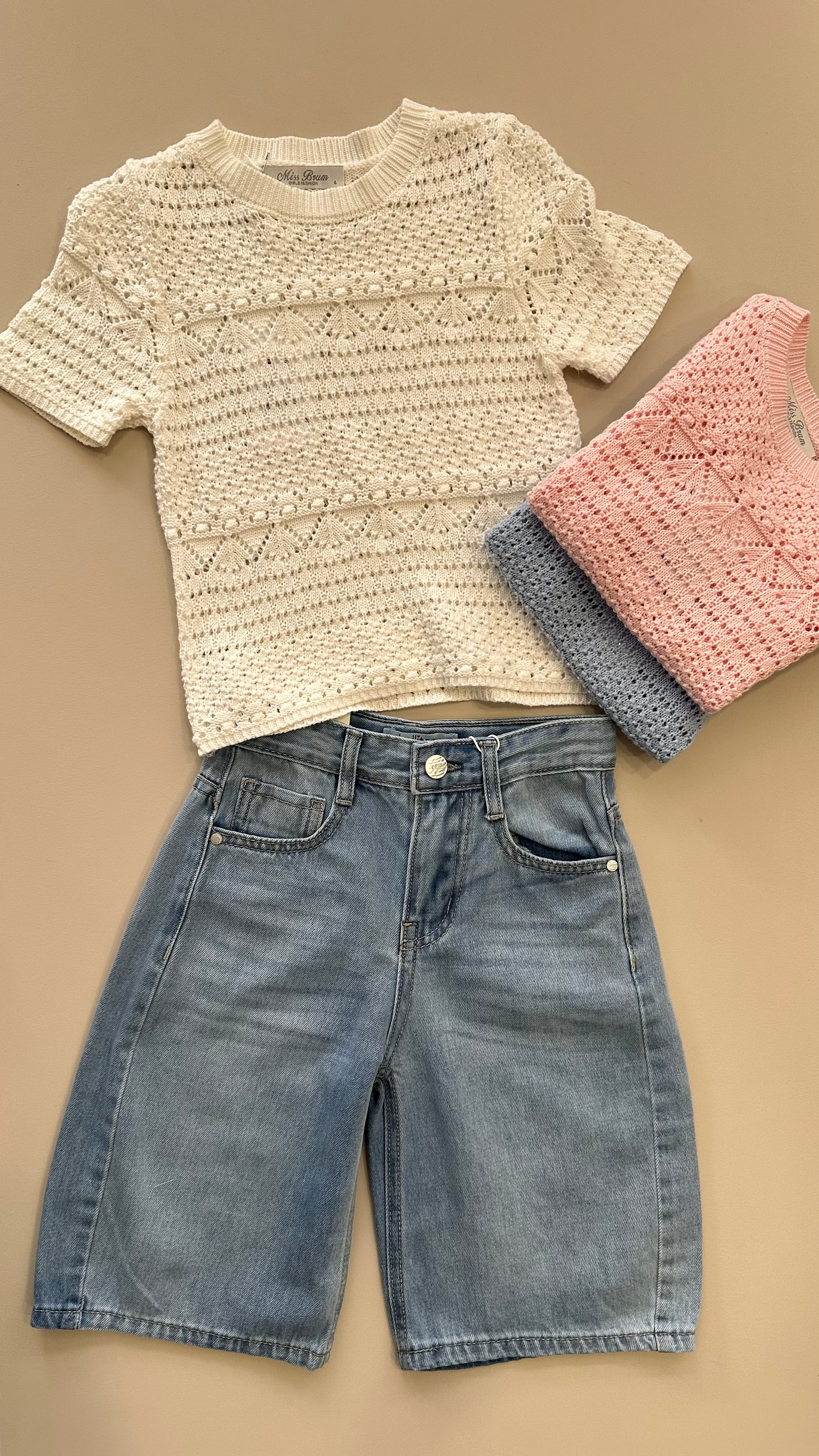 Bermuda BALLON LOLLI 4-12A - JEANS