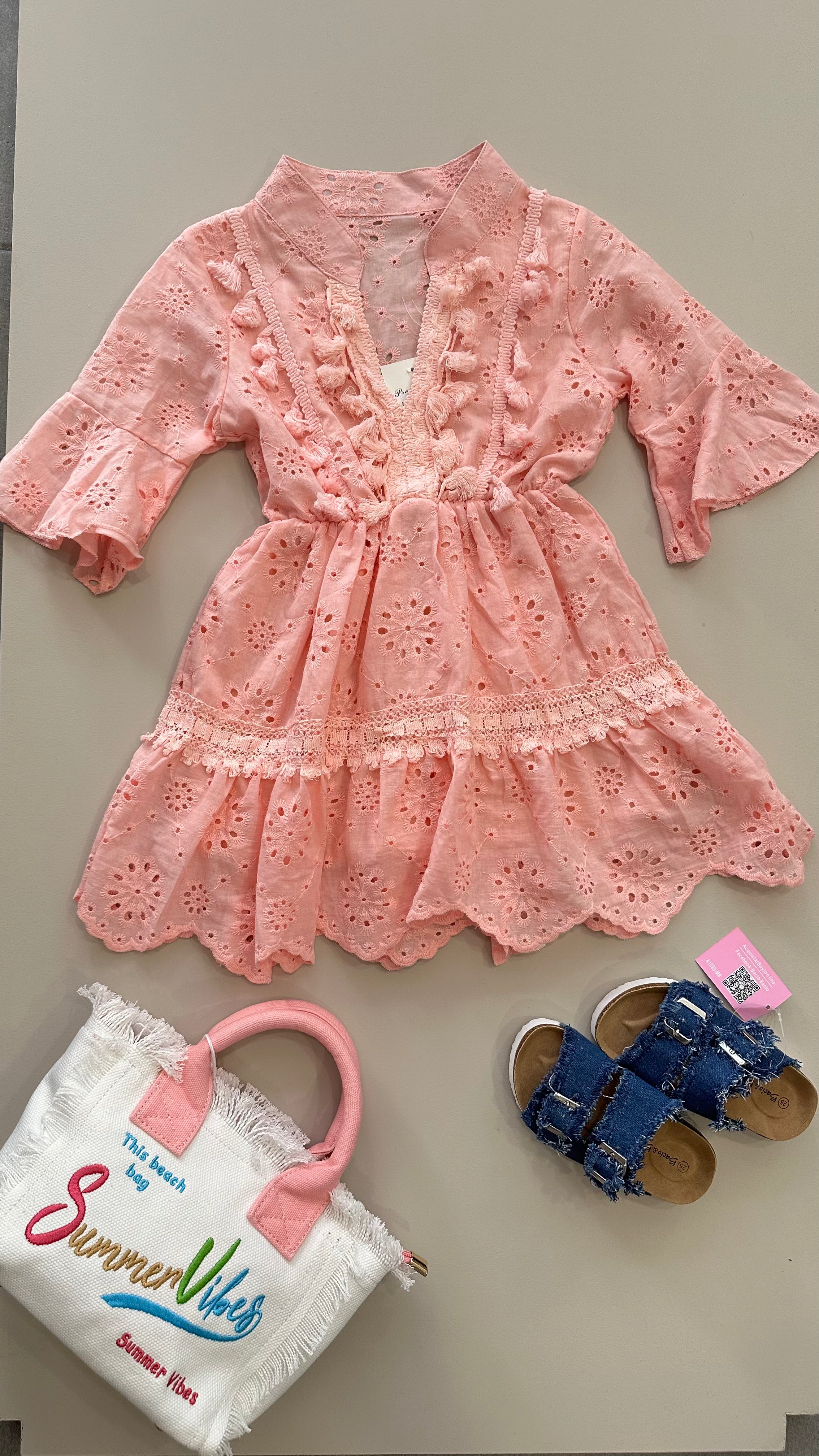 Vestitino MACRAME 4-14A - ROSA