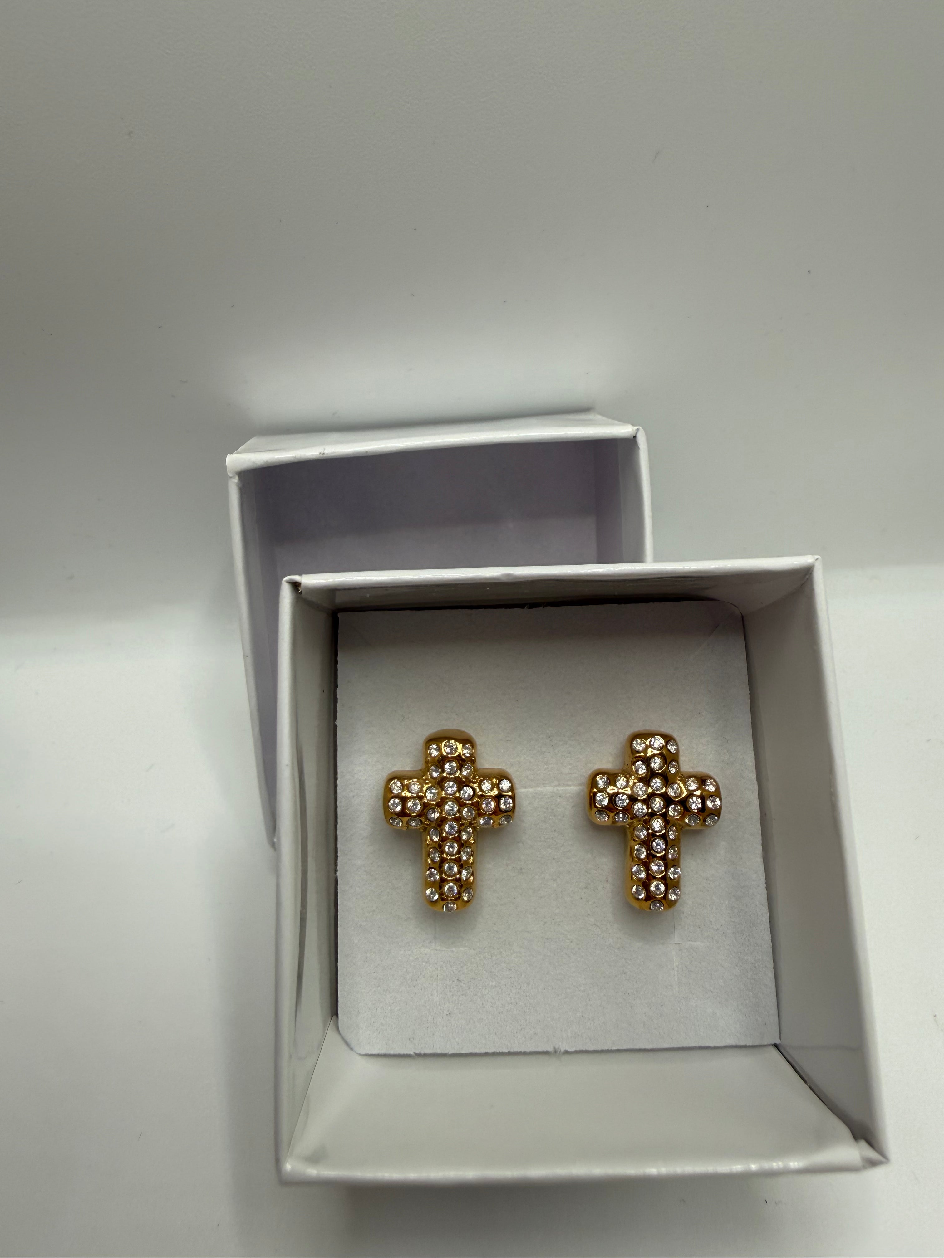 Orecchino CROCE BRILL - ORO