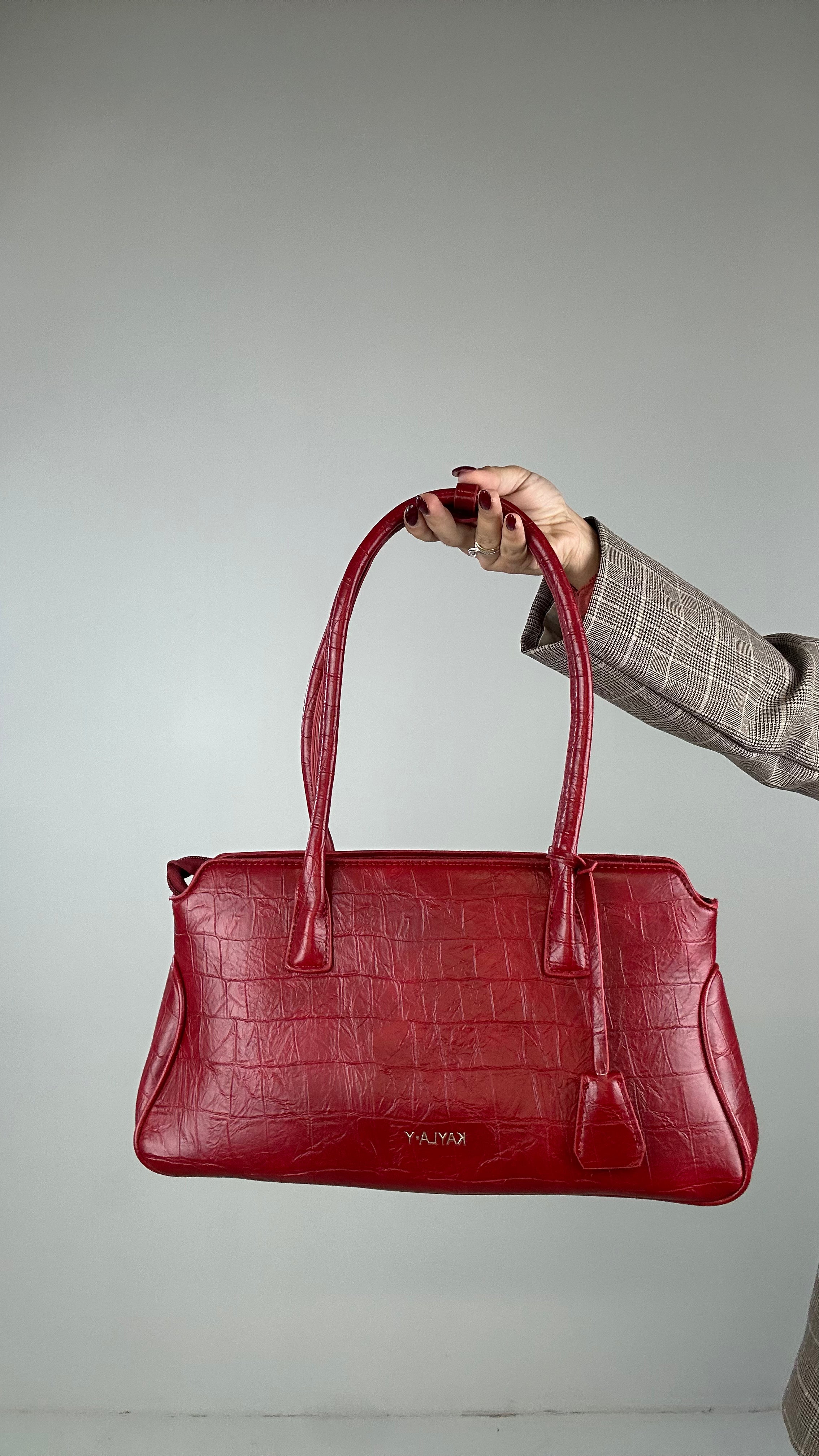 Borsa MARTELLATA RETTANGOLO - ROSSO